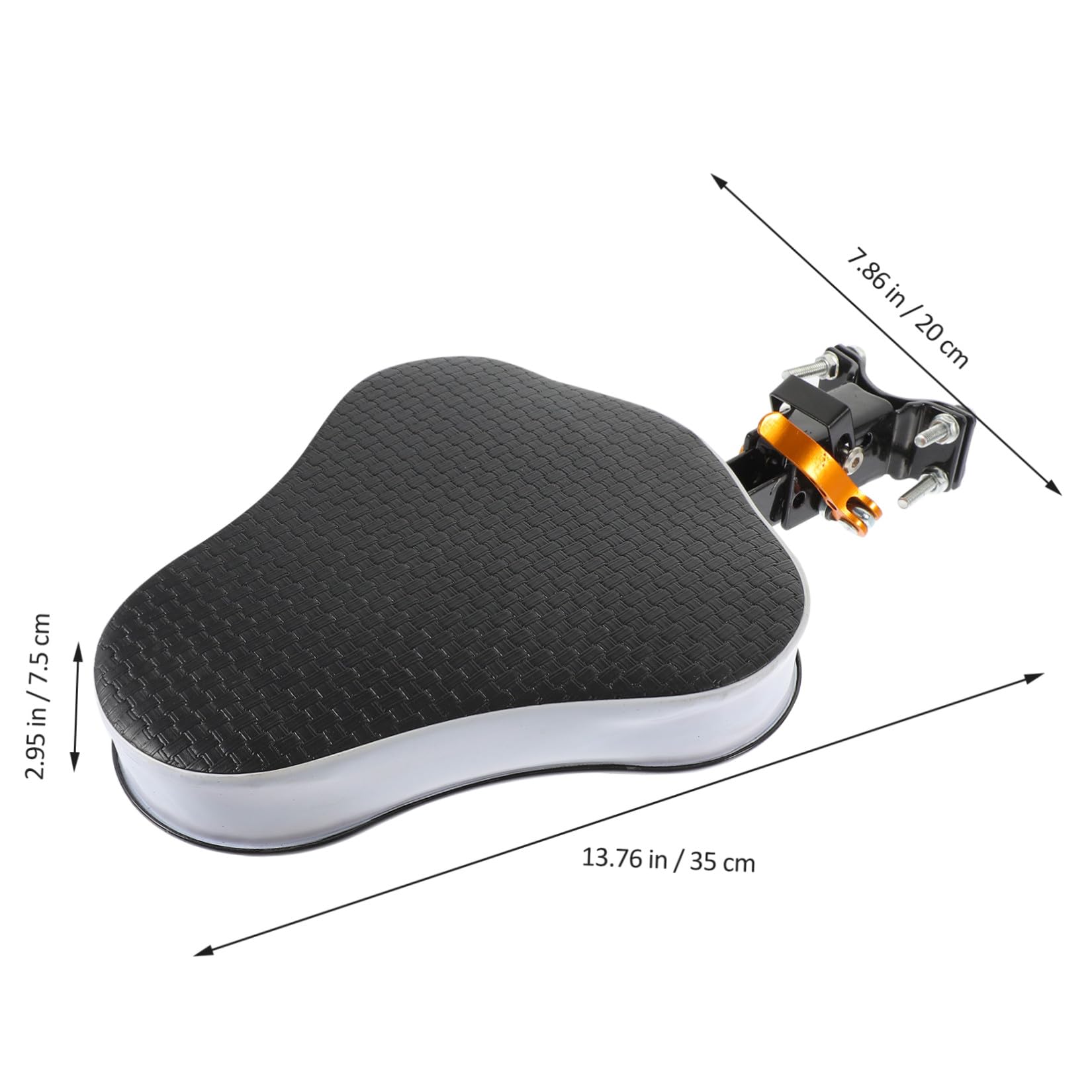 Seggiolino Bambini Bici Anteriore, Seduta in Lamiera D'acciaio Nera | Seduta Fissa Integrata, Supporto senza Saldatura Rinforzata, per Bici Elettrica e Bicicletta