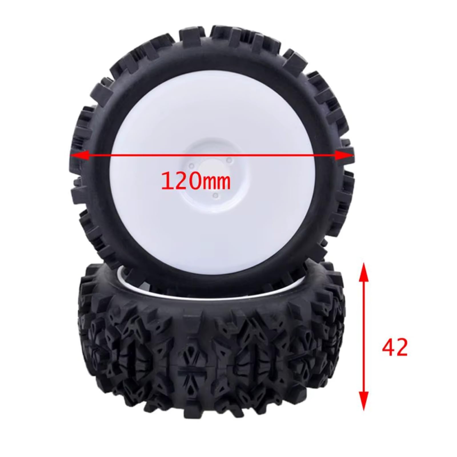 Parti Modifica Rc Compatibile Con 1/8 RC Auto Modifica Aggiornamento Parti Di Ricambio Accessori 4 Pezzi Ruote In Gomma Pneumatici 120mm