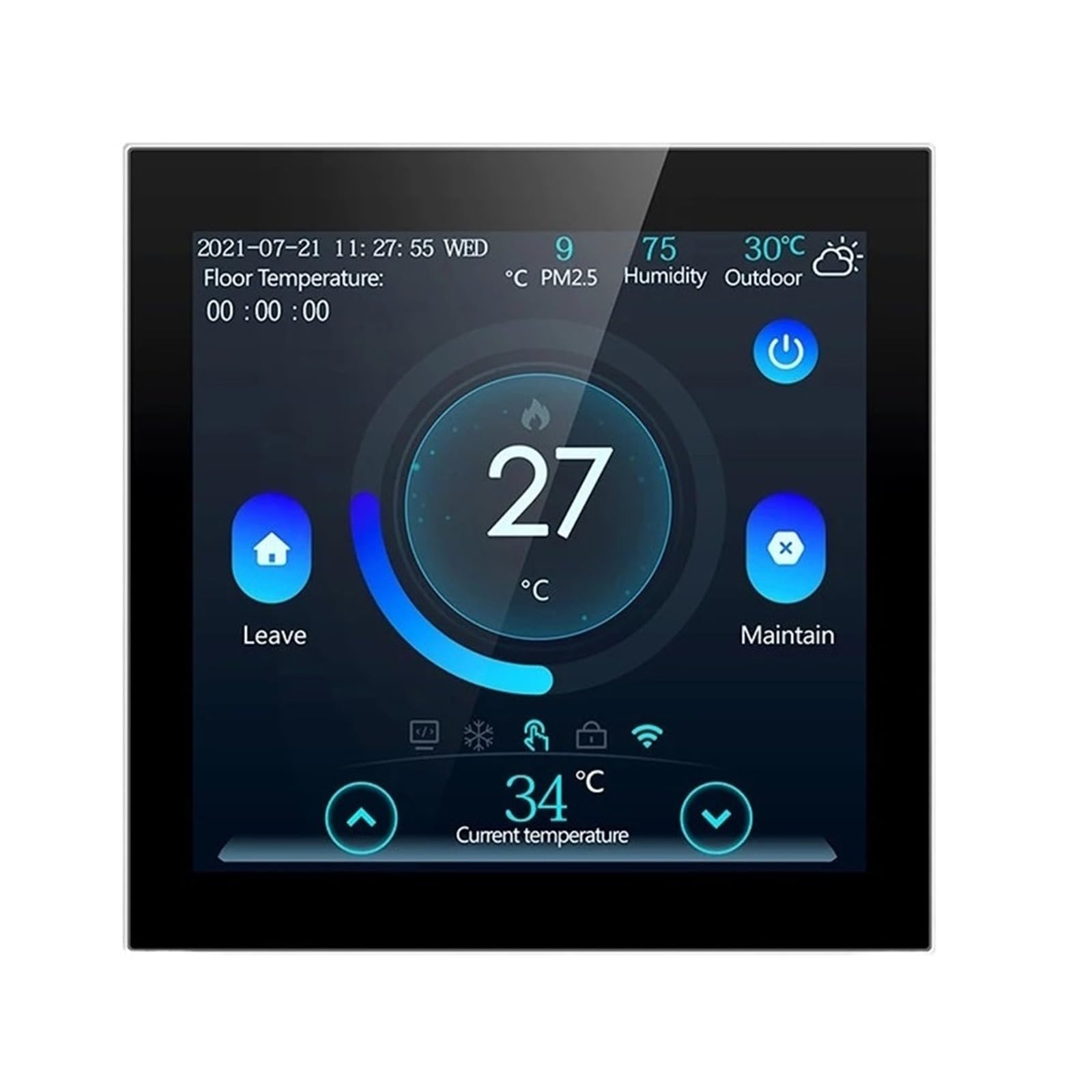 Inteligentny termostat podłogowy, bezprzewodowy regulator temperatury ogrzewania elektrycznego/wody, inteligentna praca Informacja O ZgodnośCi(WiFi WaterGas Boiler)