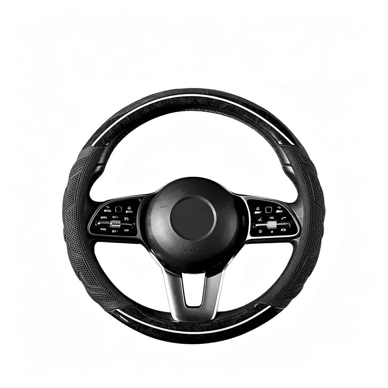 R-timer Steering Wheel Cover for Mitsubishi Eclipse Cross Lancer Fortis Eclipse PHEV, Car Steering Wheel Protector Wheel Sleeve Steering Wrap Steering Guard Non-slip Vehicle Accessories,Black
