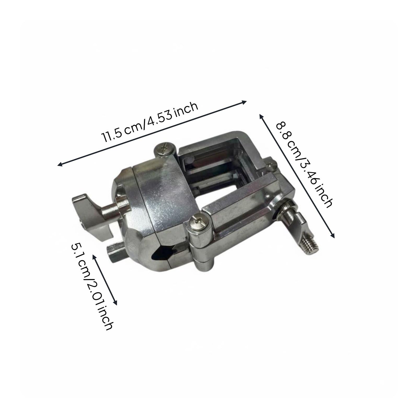 harayaa Fixation Cadre pour Batterie en Alliage Zinc avec Serrage Efficace pour Ajouter s Cymbales et Pads Percussion sur Tiges