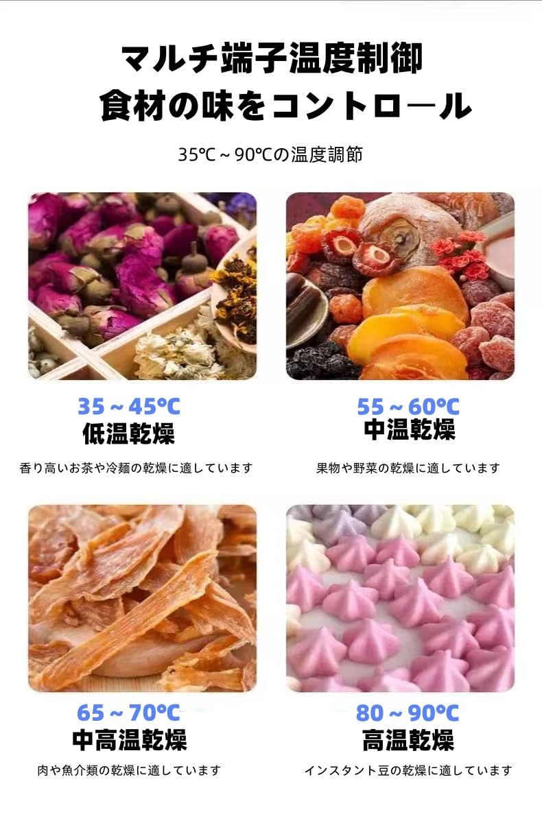 Amazon.co.jp: VEKAZ食品乾燥機 ステンレス製 大容量 24時間自由調節