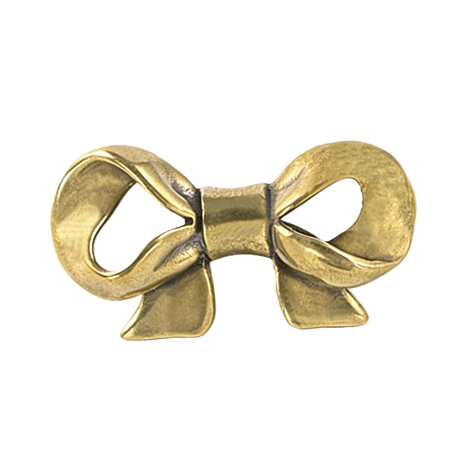Zbiianxer Aged Color Unique Wardrobe Knob Brass Cabinet Drawer Handle Cupboard Pulls Bowknot Shape Furniture Decoration Furniture Handles And Knob For Dressers Modern