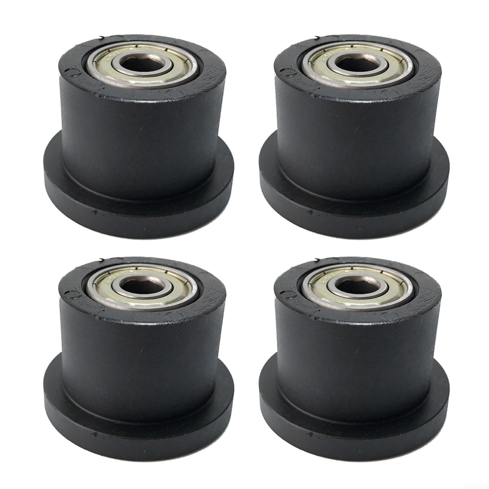 Paquete de 4 rodillos de repuesto para máquina de remo, ruedas de repuesto de nailon de 8 mm de apertura para remo de fitness, deslizamiento suave y silencioso, gimnasio, entrenamiento en