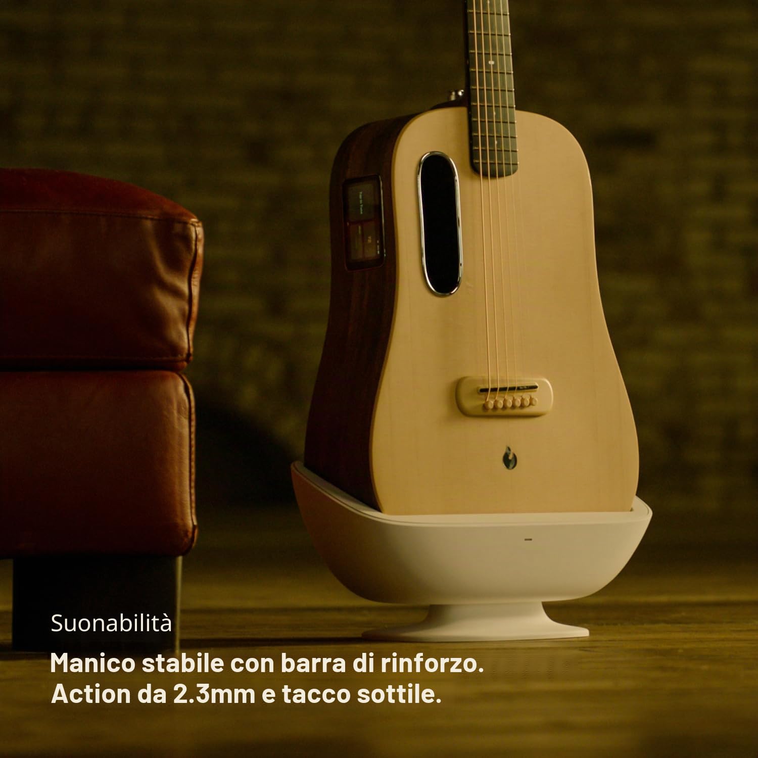 LAVA ME 4 Spruce Chitarra Elettroacustica con Sistema HILAVA 2.0, Touchscreen da 3,5 Pollici, Custodia per Chitarra, Cavo Dati, Chiave per Truss Rod, Wi-Fi 2,4 GHz/Bluetooth 5G (41")