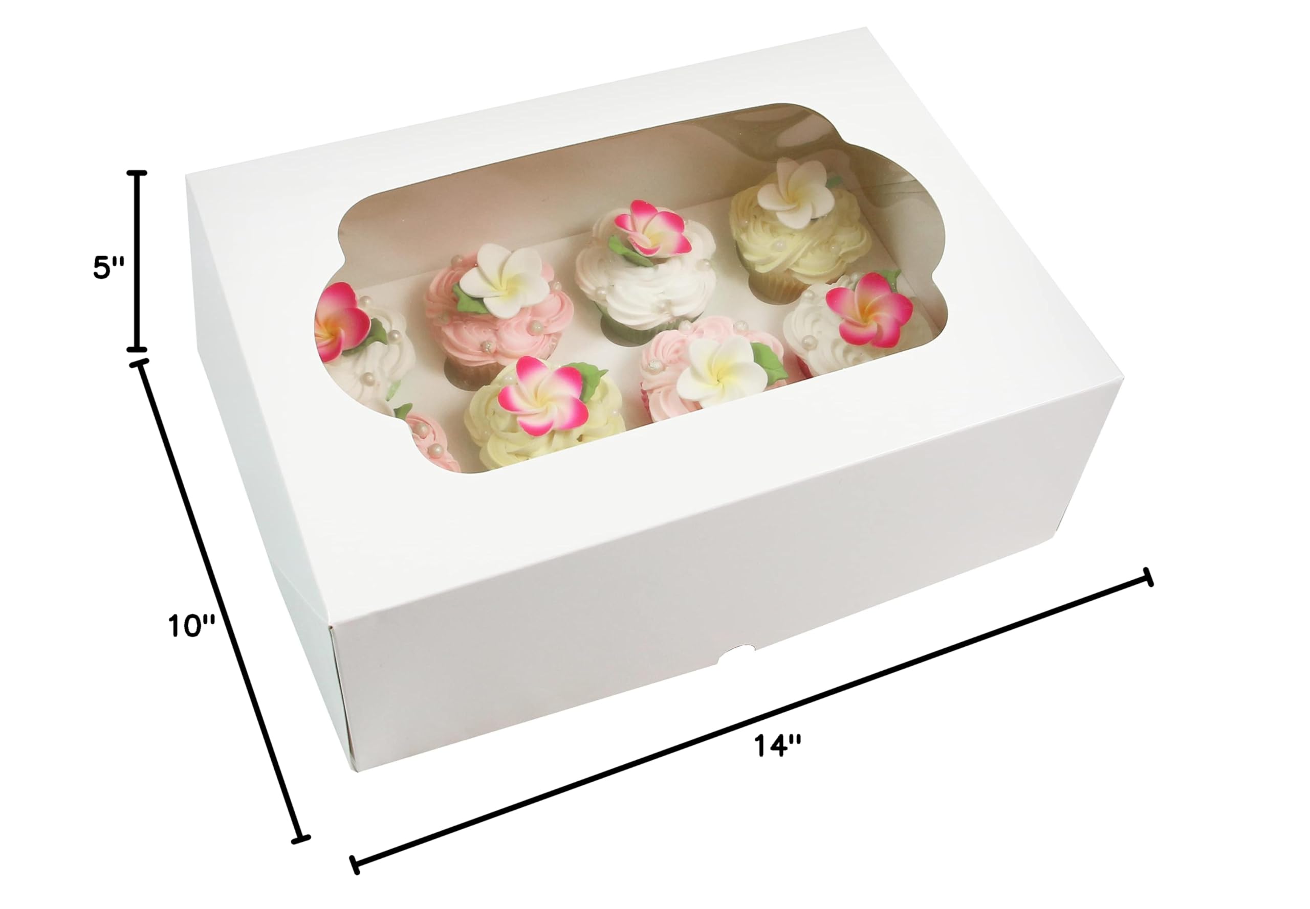 Cake & Cupcake Boxes - White, 5 Count -7