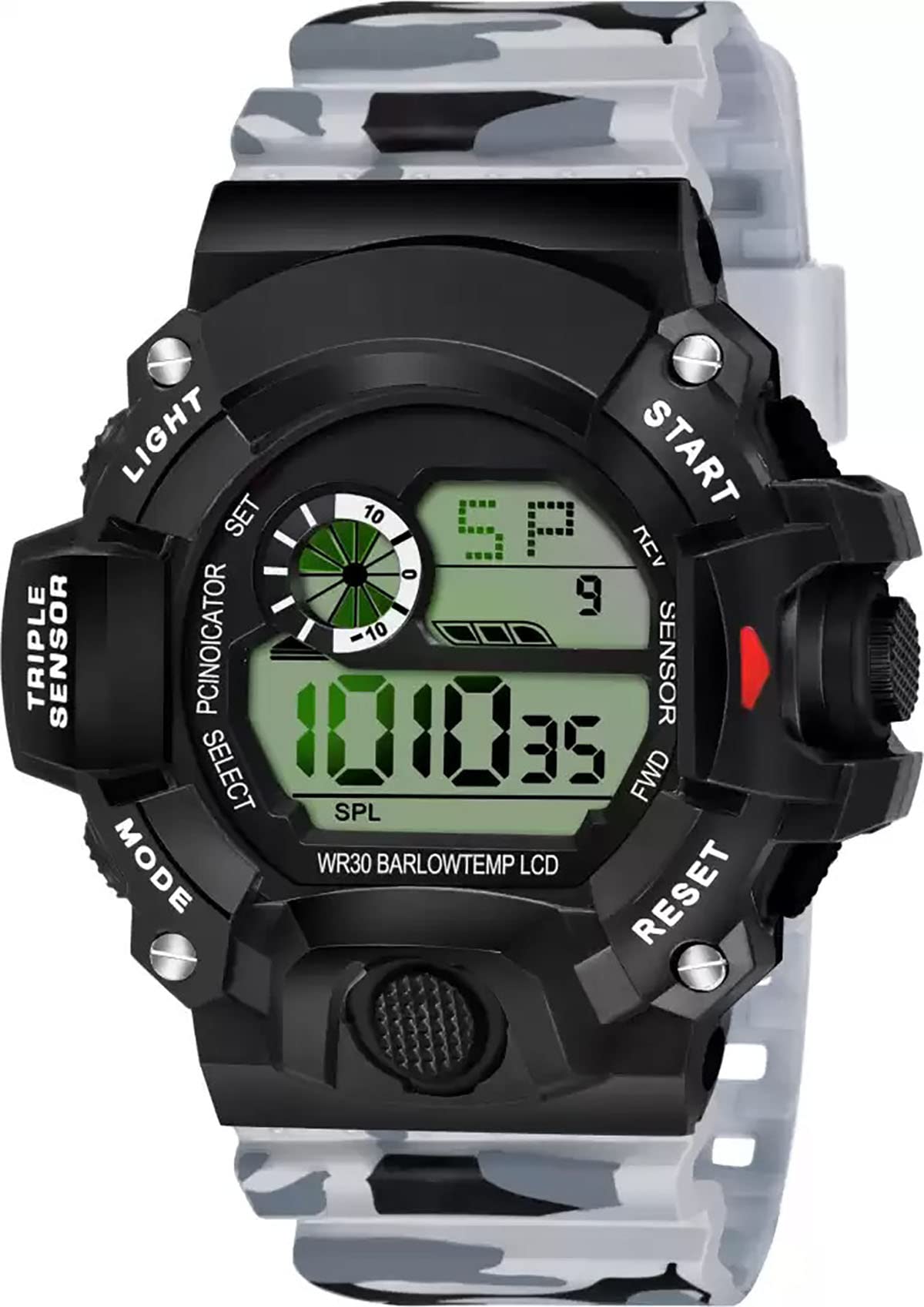 RoztiMulti-Function Stylish Sports Amazing Look Cool Style Digital Watch for Boys and Girls & Unisex [Grey Color]