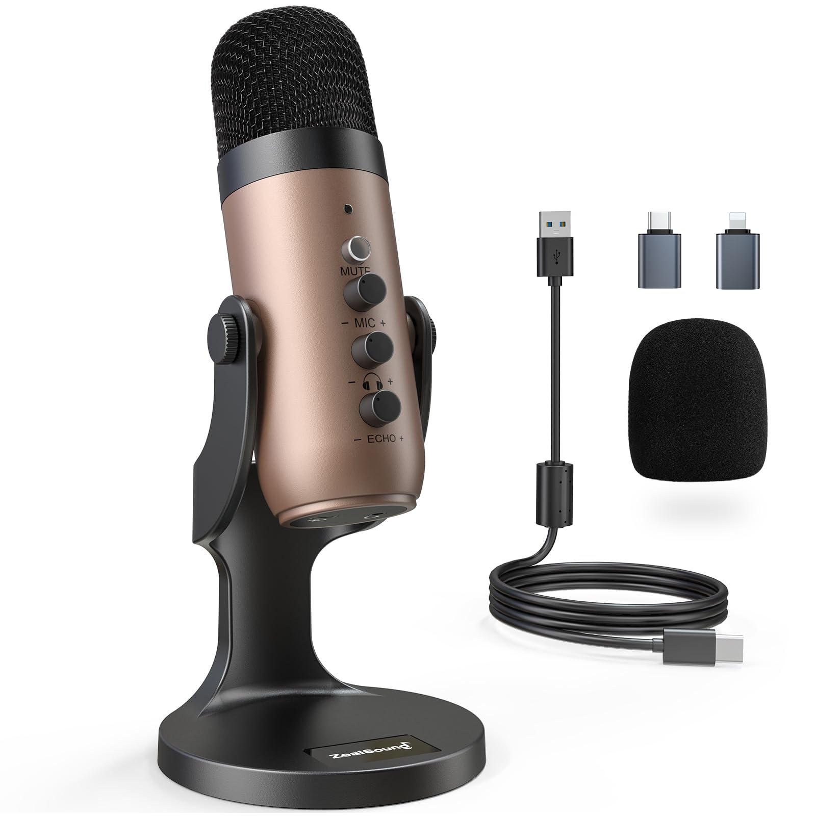 Amazon.co.jp: ZealSound ASMR 配信用マイク コンデンサーマイク For i