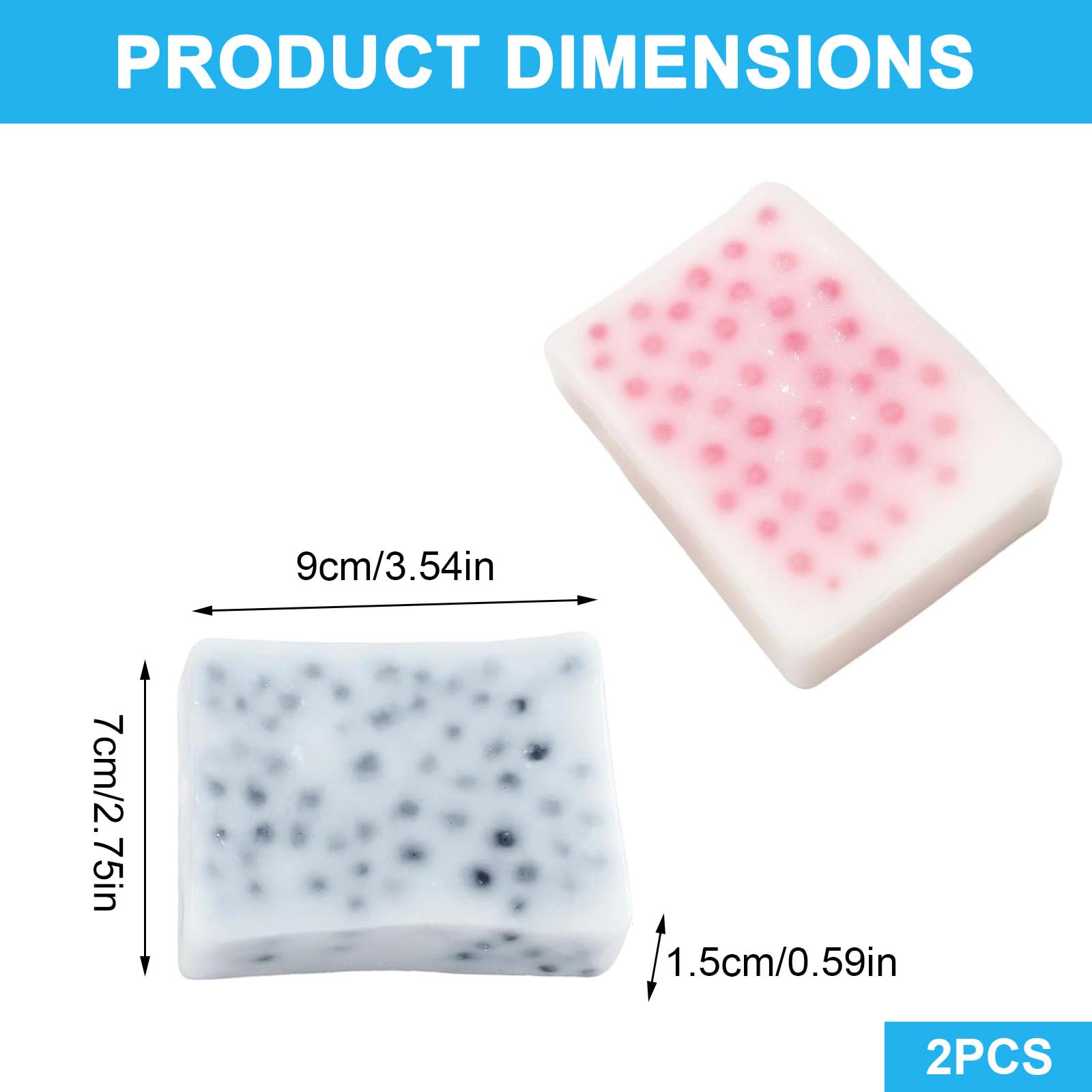2 Pack Pimple Popper Toy, White and Pink Sensory Fidget Toys for Stress Relief and Anxiety Relief for Adults & Kids - Image 2