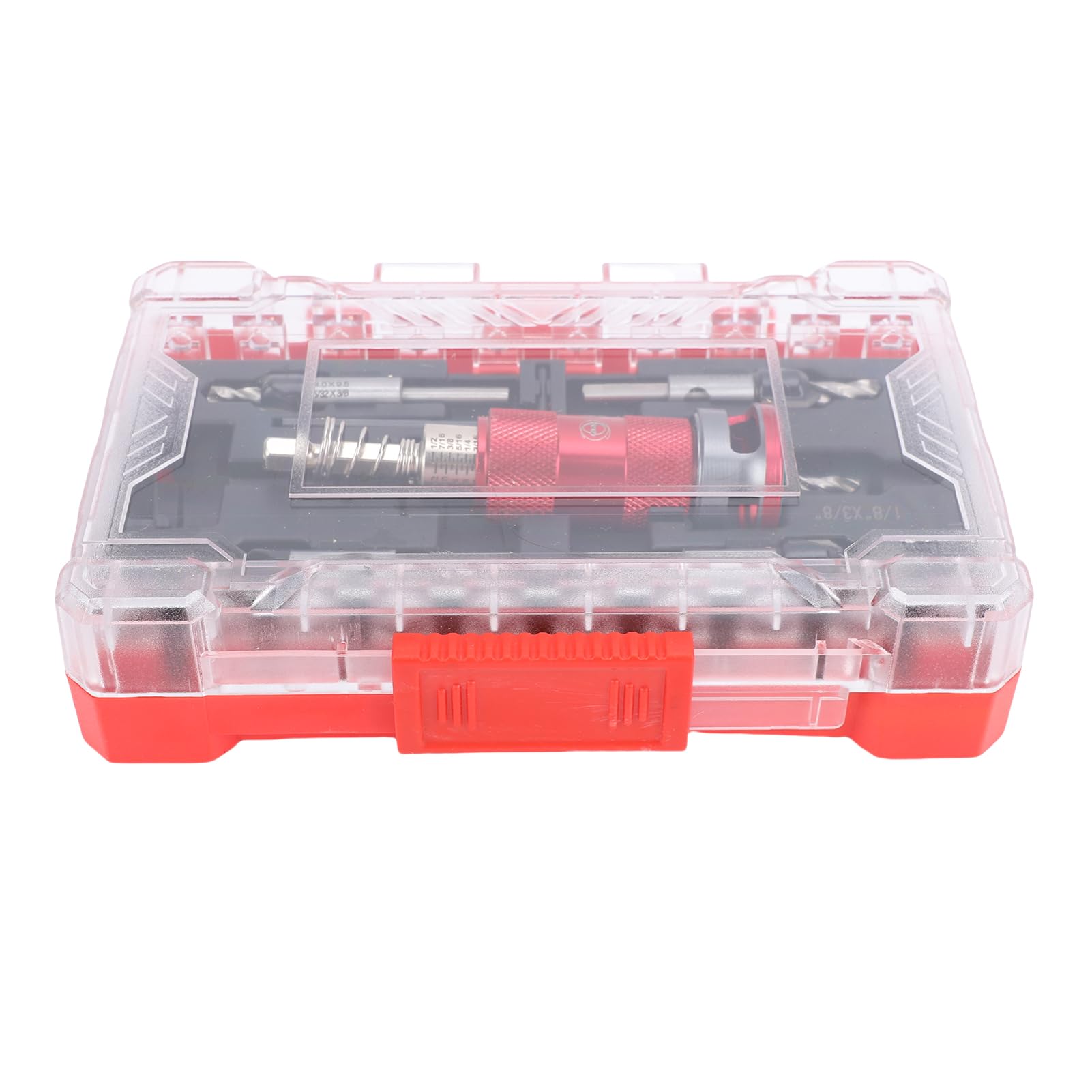 Juego de brocas avellanadoras de 82 grados con tope de profundidad ajustable semiautomático, vástago hexagonal de liberación rápida, 5 brocas HSS M2 para tareas de
