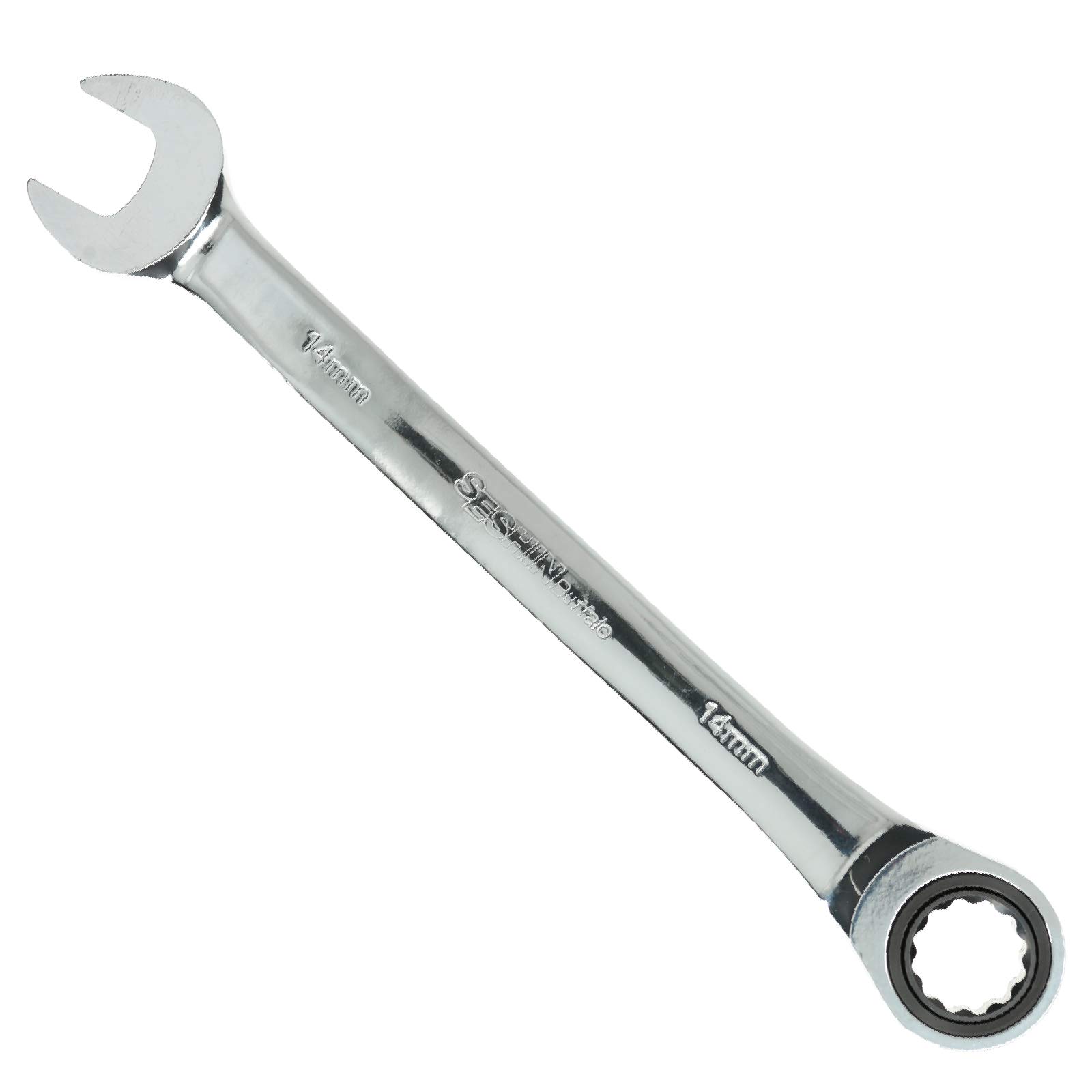 14mm Ratchet Spanner Steel Fixed Head Gear Wrench Open End & Ring (14mm)