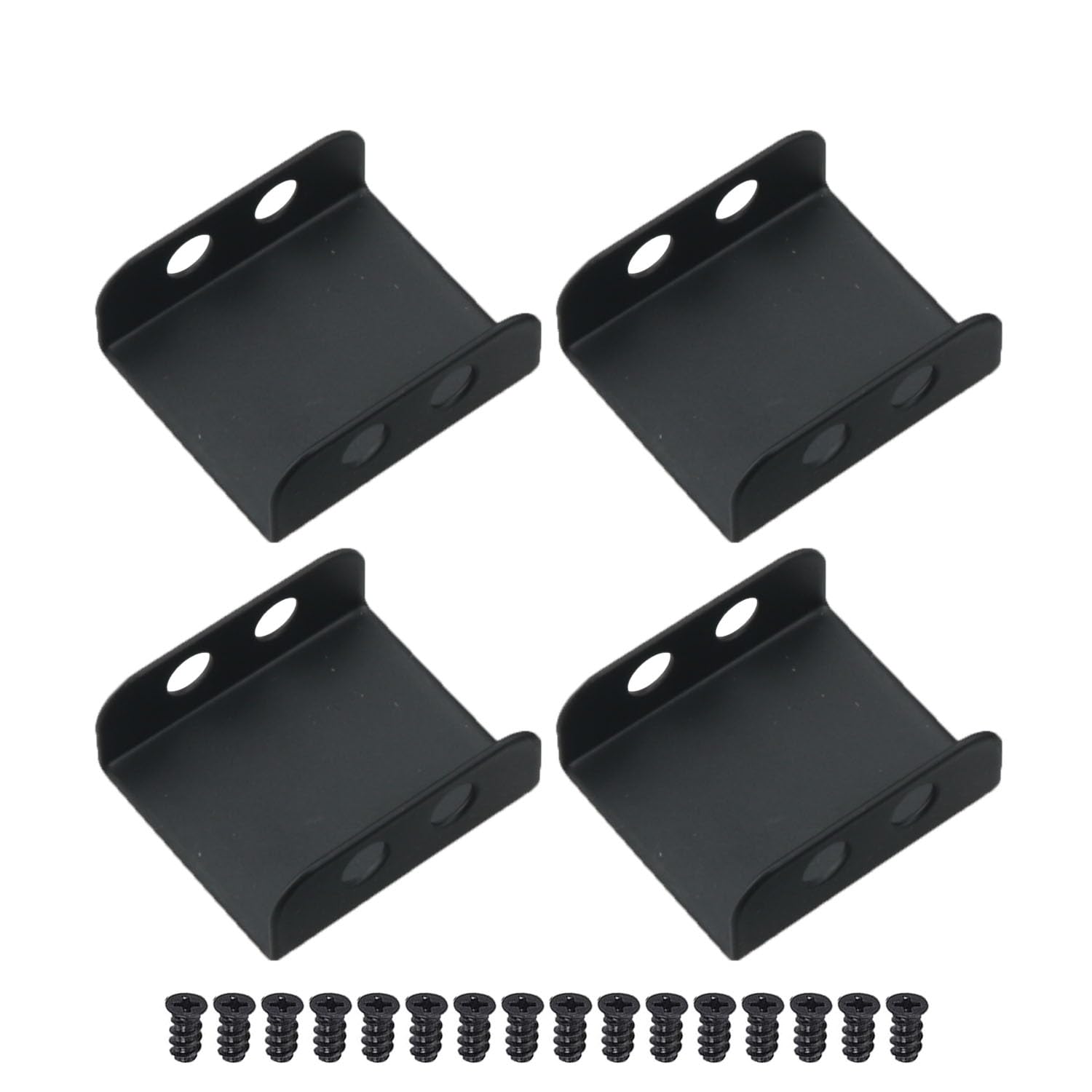WELWIK 4PCS Dual Fan Mounting Bracket PCI Slot Bracket for Video Card DIY Fan Connection Buckle Radiator for 8cm 9cm 12cm 14cm Computer Case Radiator Support Black