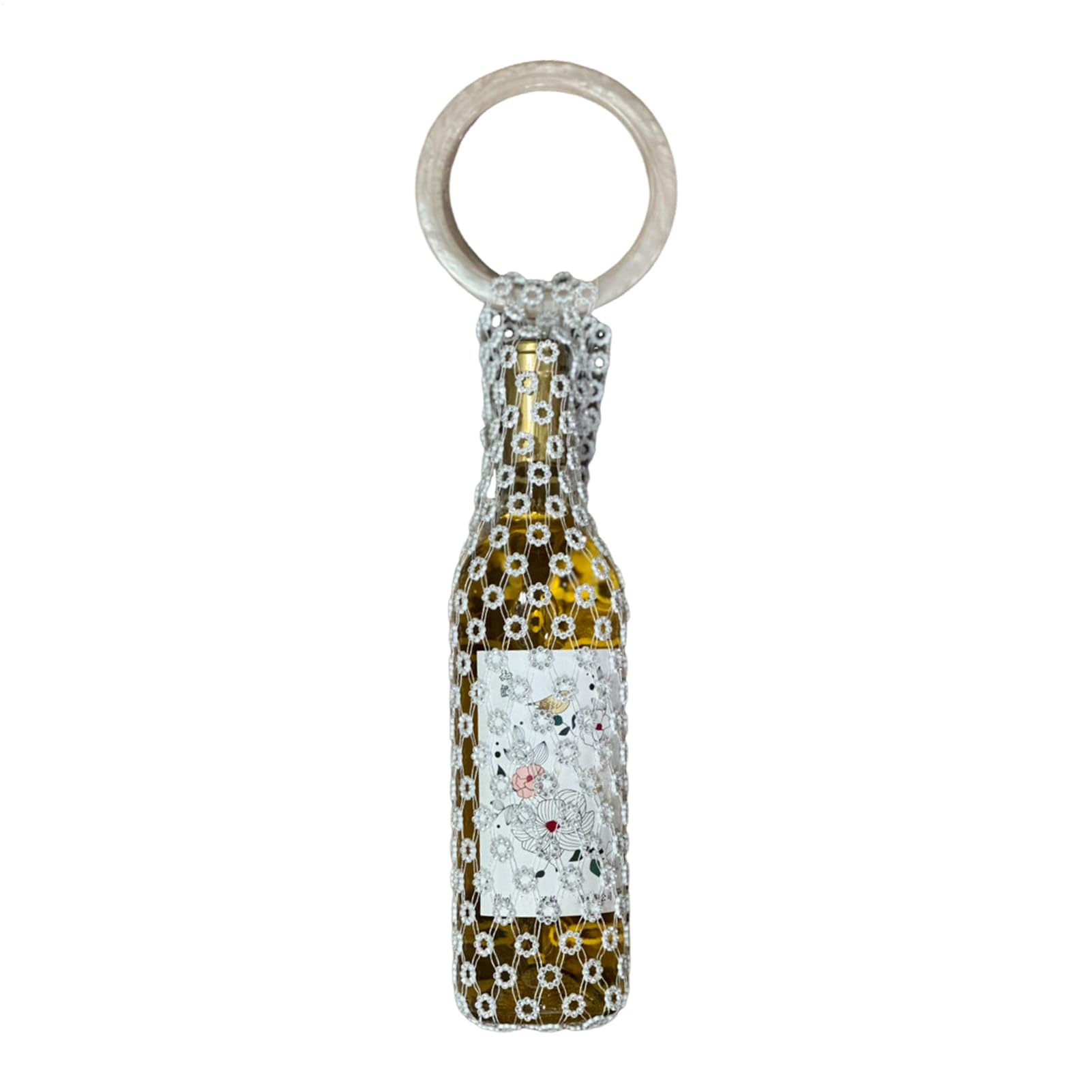 Red de vino con mango de resina de 22 x 14 cm para soporte de botellas 8