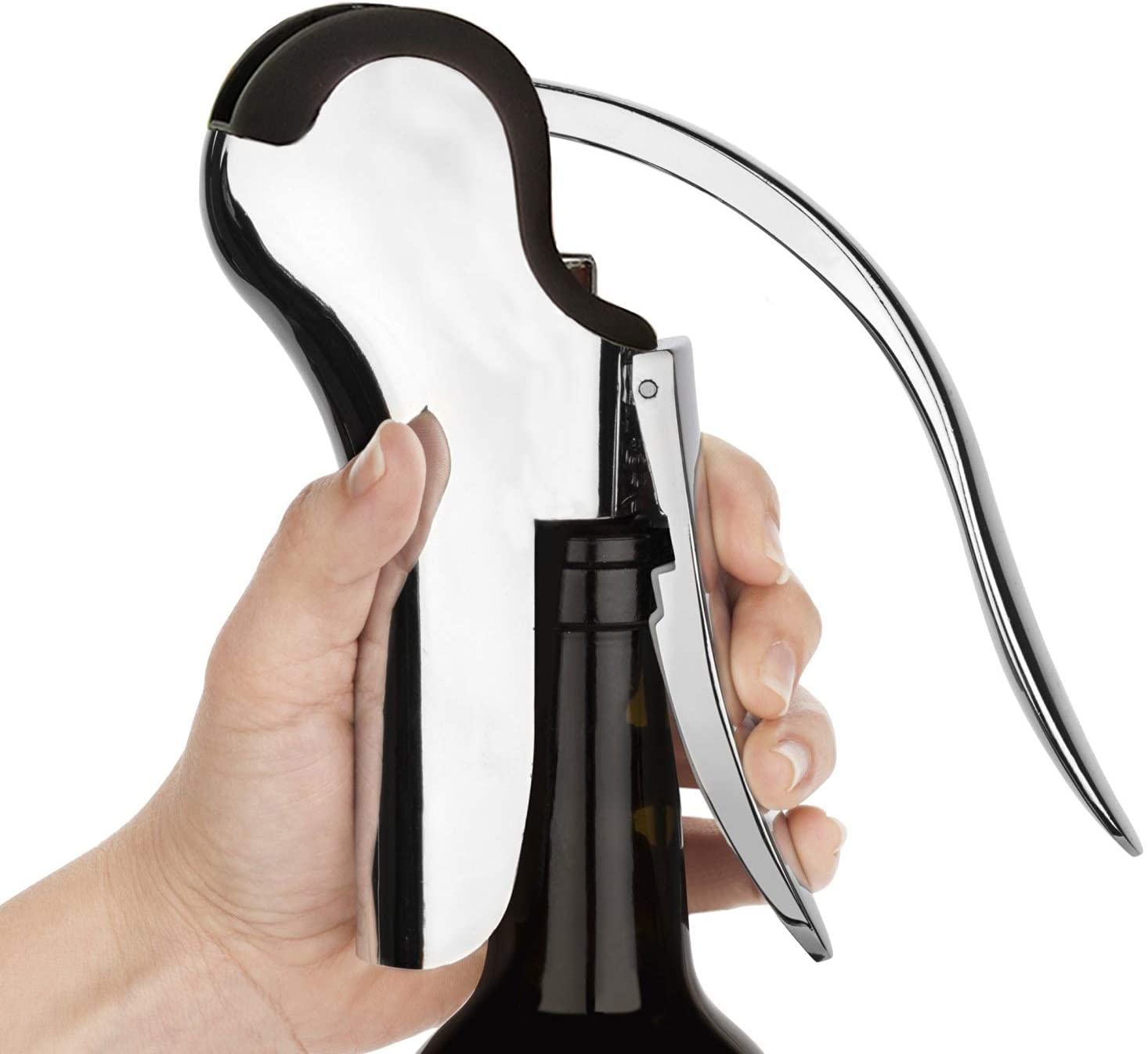 Ouvre-bouteille en acier inoxydable avec coupe-capsule intégré