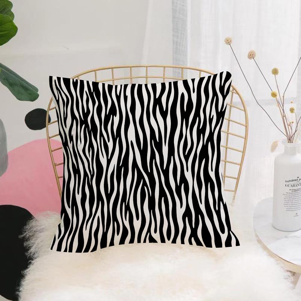 HYMSXW Cushion Cover,Throw Pillow Case Home Decorative for Living Room Bedroom Sofa Chair 20X20 Inch,Zebra skin pattern design. Wildlife fur skin design illustration.,Pillowcase 50X50cm