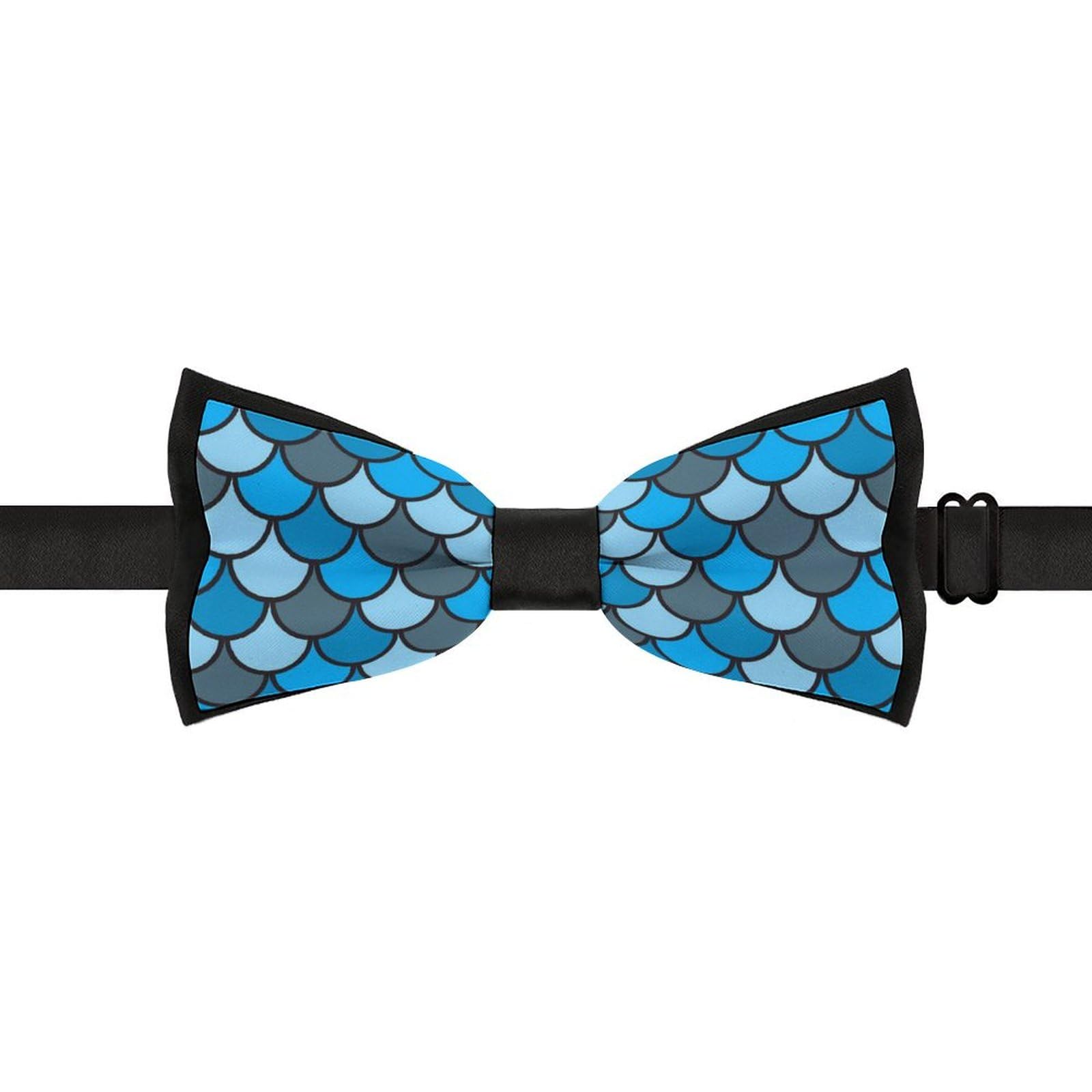 GoasNei Rainbow Mermaid Scale Bow Tie for Men Adjustable Necktie Funny Tie Neck Ties for Weddings Party