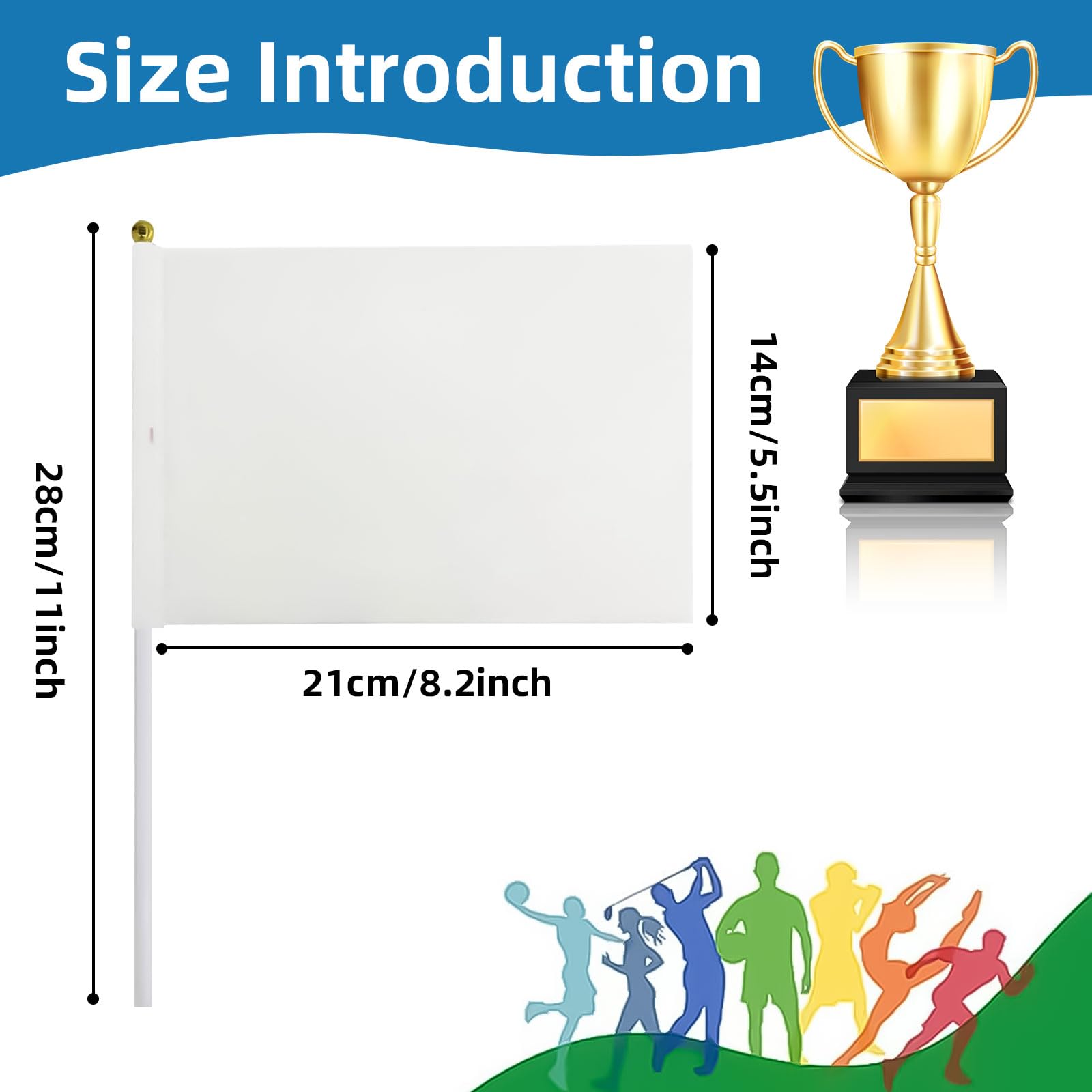 Tuofang 20pcs Bandiere Olimpiche a Cinque Anelli, Mini Bandiera Giochi Olimpici per Decorazione Giardino Eventi Sportivi