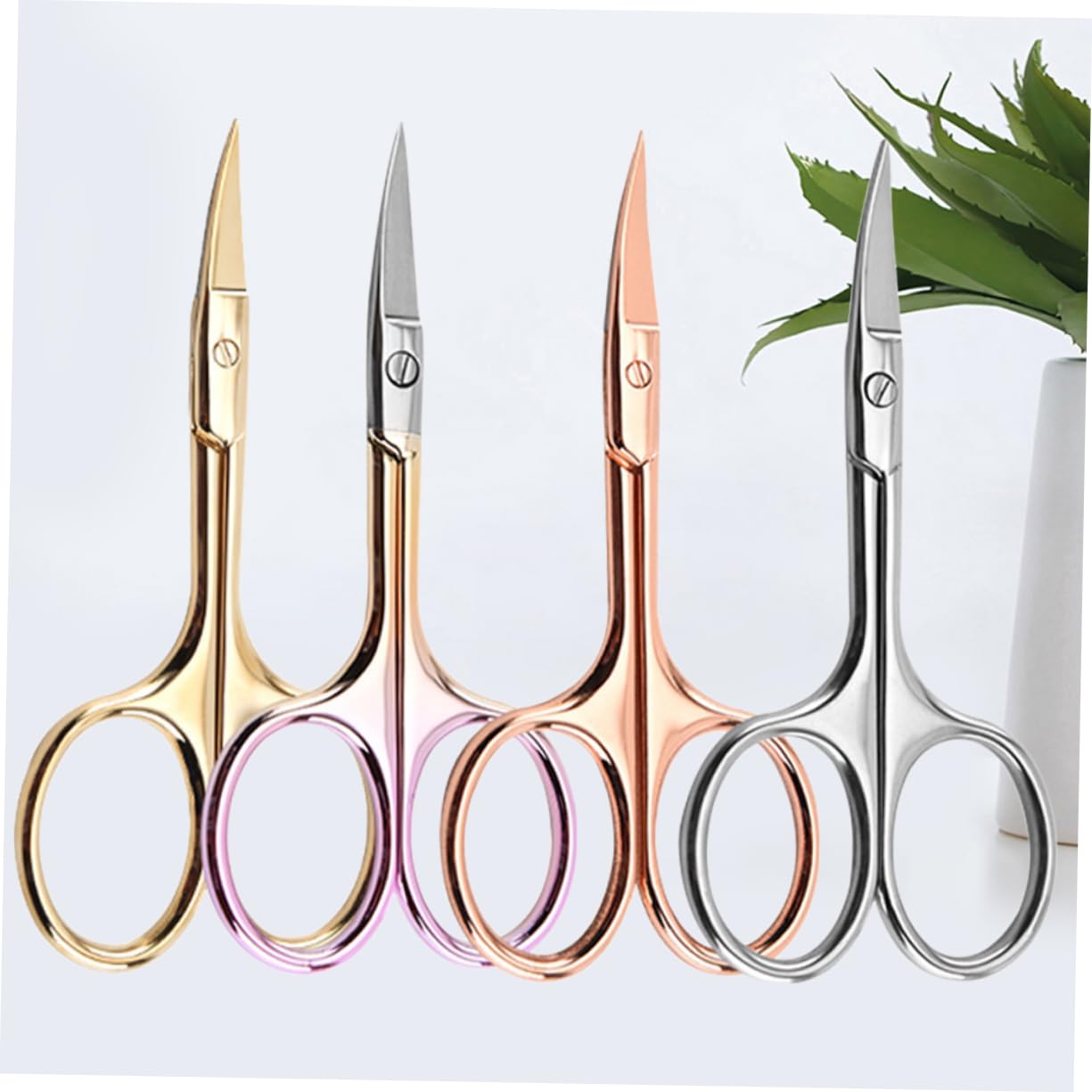 FRCOLOR 3 Set Di Forbici Colorate Per La Barba Set Di Forbici Per Baffi Per Il Naso Per Per Uomo Uso Domestico 4 Pezzi*3