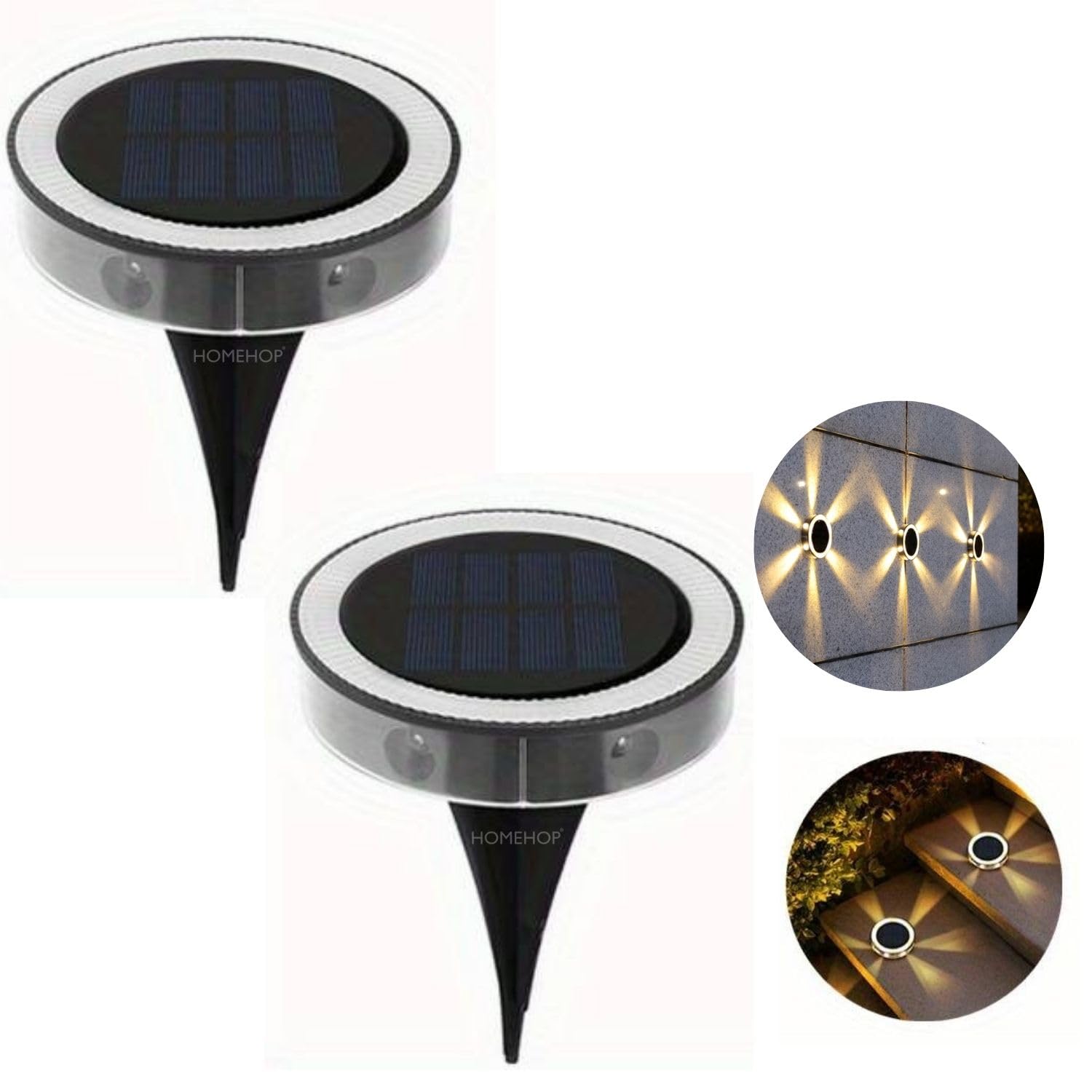 See full amazon price history chart for Homehop Solar Light Outdoor Decorative Waterproof 6 LED Disc Lamp for Wall, Steps, Stair,Pathway, Ground and Landscape with Automatic On/Off (ABS+ PC-Pack of 2) Homehop Solar Light Outdoor Decorative Waterproof 6 LED Disc Lamp for Wall, Steps, Stair,Pathway, Ground and Landscape with Automatic On/Off (ABS+ PC-Pack of 2) (B0C8ZGFXXG) Amazon Price History, Amazon Price Tracker