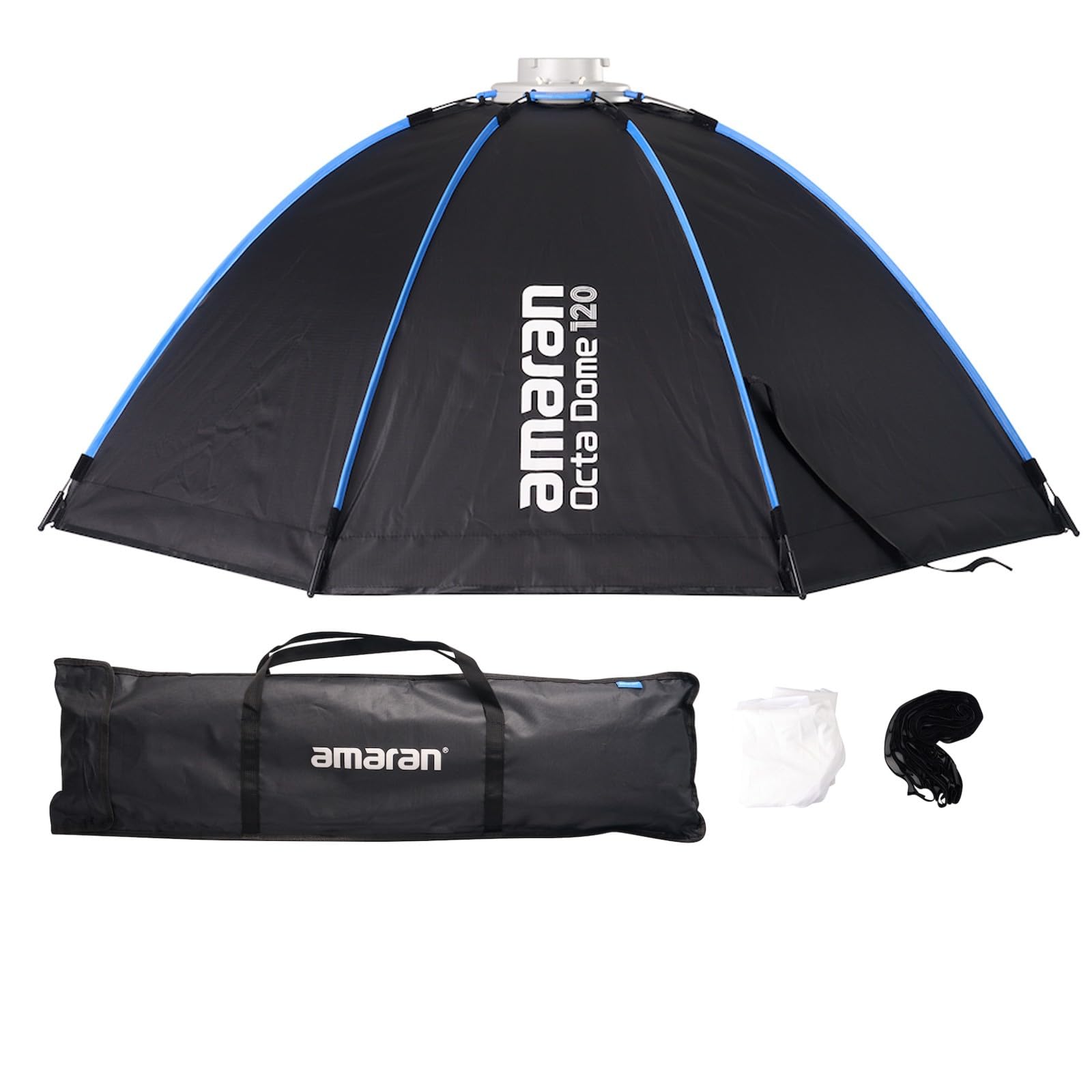 Softbox Octogonal Amaran Octa Dome 120 de 120 cm con Bolsa de Transporte Tipo Panal, Plegable y de rápida instalación. Compatible con Amaran 300C/150C/200X/200D/100X/100D, de Aputure.