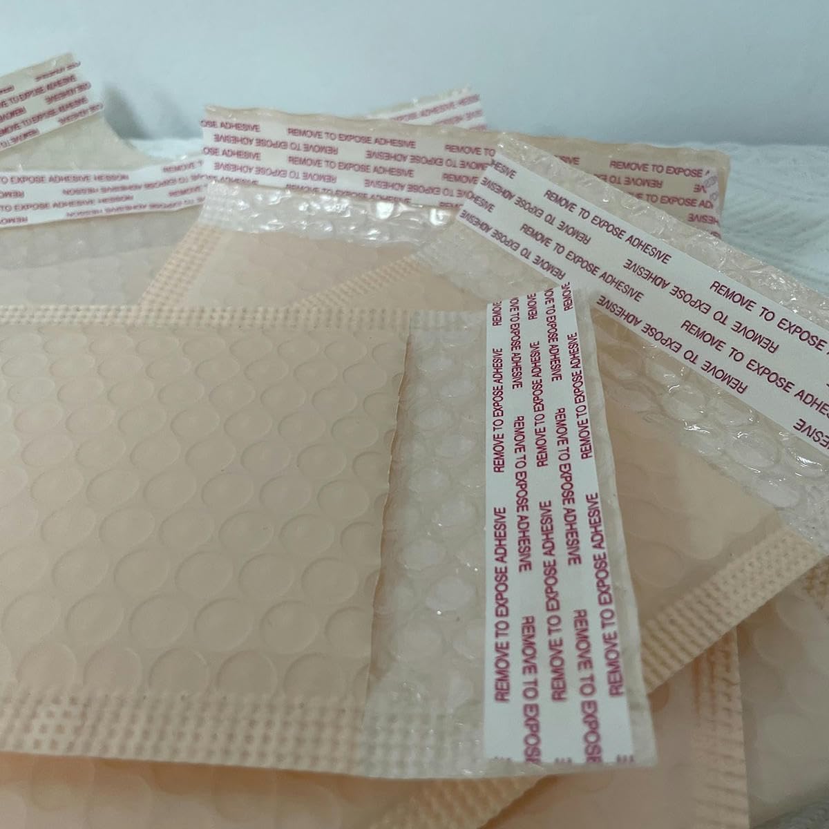 10/25/50 Stück rosa Poly-Luftpolster-Versandtaschen, gepolsterte Umschläge, mit Luftpolsterfolie gefütterte Poly-Versandtaschen für Versandverpackungen, selbstklebend, 50 Stück, 15 x 18 cm