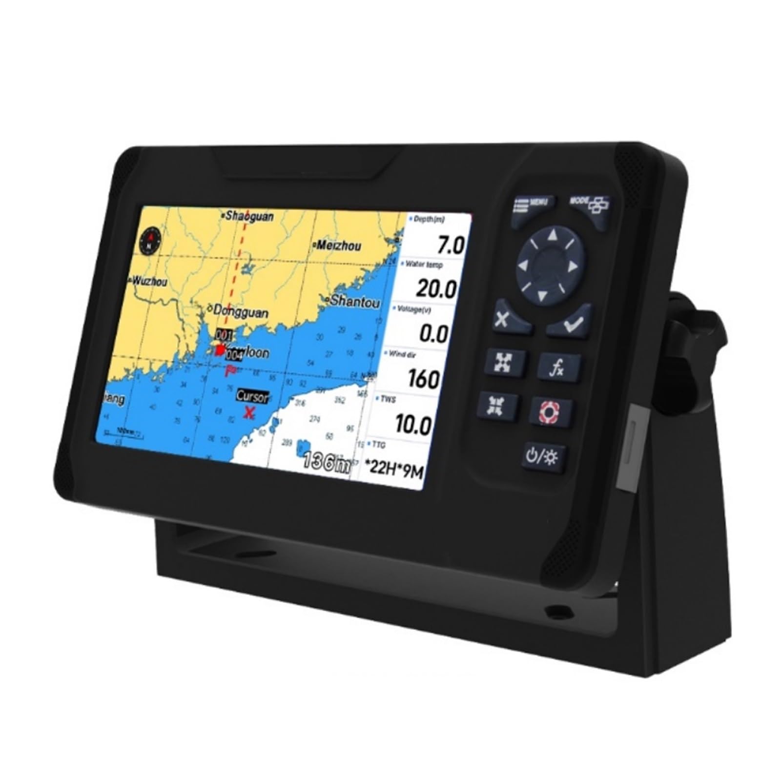 Traceur De Cartes GPS 7 Pouces avec Antenne Et Transpondeur AIS Intégré Classe B Navigation PréCise