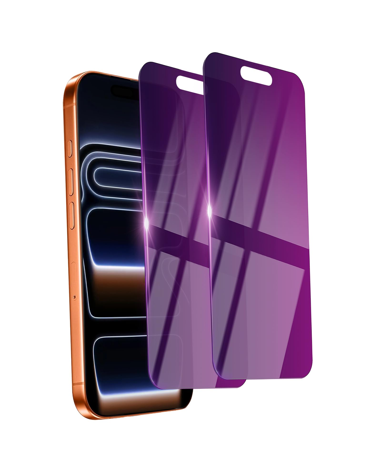 2 pack privacy screen protector for iphone 17 pro tempered glass 6.3'' private saver anti-spy eye protection anti-scratch full coverage no bubble