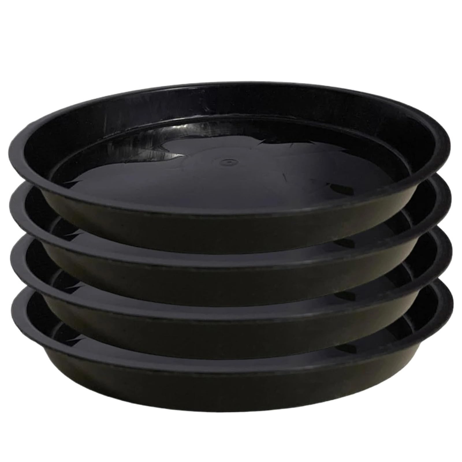 CNYUON 4Pcs Plastic Plant Saucer Round Flower Pot Trays Indoor Outdoor Flowerpot Tray Garden Supplies