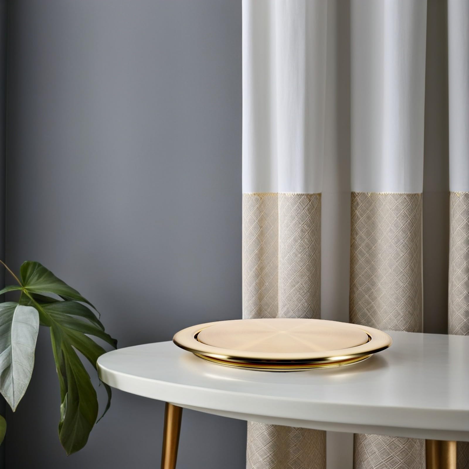 Ciieeo Tapa Empotrada de Acero Inoxidable Solapa Abatible para Cubo de Basura de Cocina y Baño, Diseño Moderno Bordes Suaves para Uso Comercial