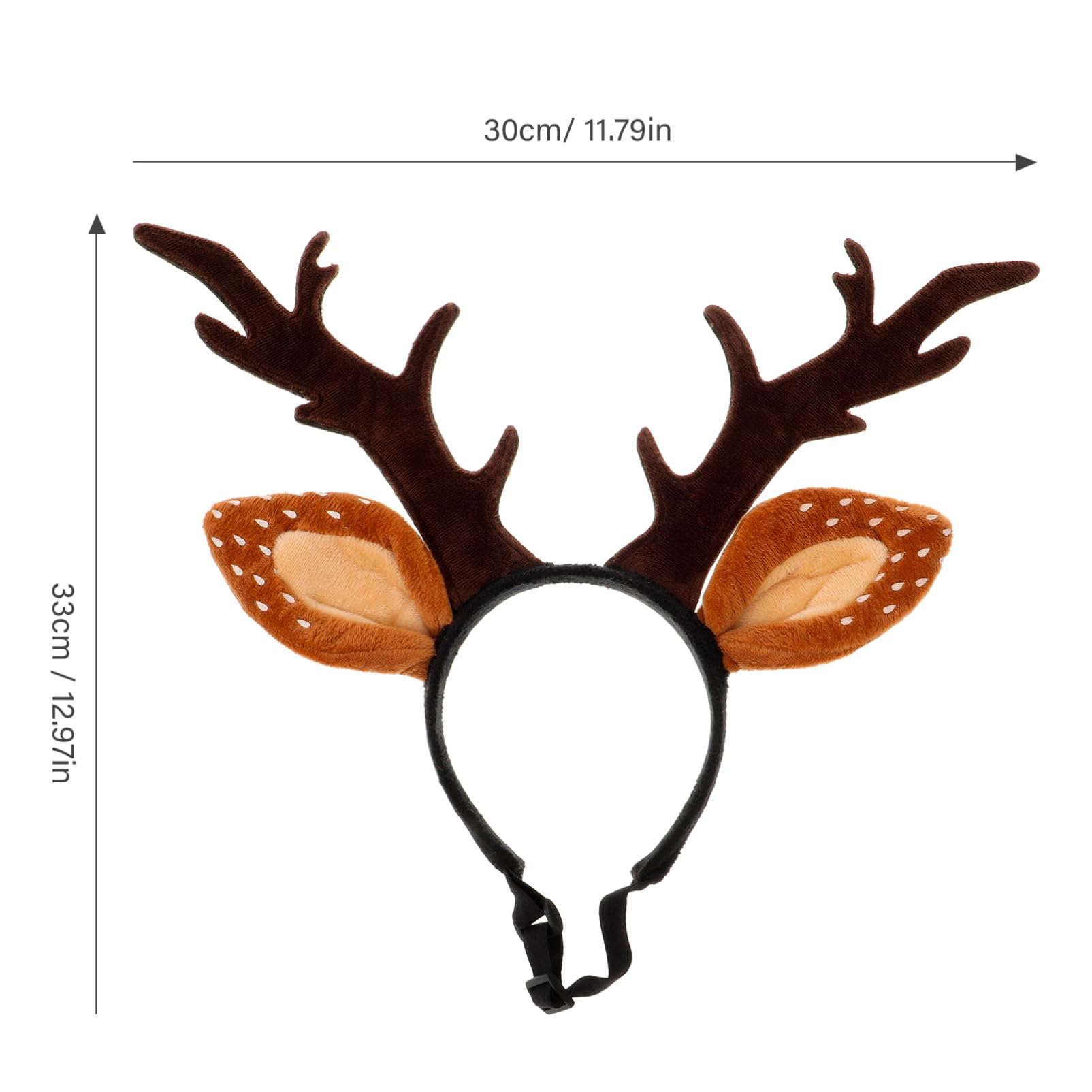 Outanaya Christmas Antlers Headband for Cats Adorable Hair Hoop Pet Accessory for Holiday Costumes for Festive Celebrations and Christmas Outfits