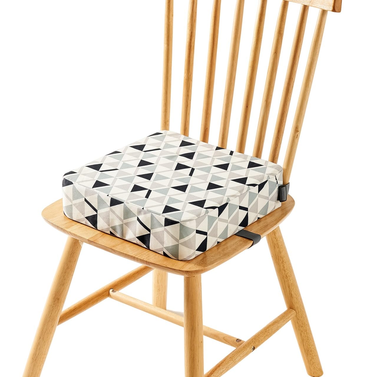 FANSU Baby Toddler Booster Seat Cushion Square with Straps Kid Dismountable Heightening Dining Chairs Pad Washable Highchair Booster Cushion Mat (Triangle)