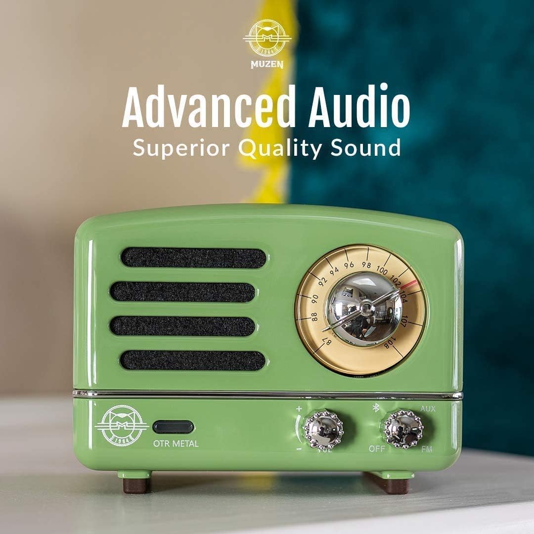 Best Deal Product Retro Bluetooth Speaker, MUZEN OTR Metal Vintage FM/AUX Radio with Old Fashioned Classic Style, Portable Wireless Loud Volume Speaker for Home, Office, Kitchen,Party,Travel,Outdoor Exclusive Discount 70% Price Retro Bluetooth Speaker, MUZEN OTR Metal Vintage FM/AUX Radio with Old Fashioned Classic Style, Portable Wireless Loud Volume Speaker for Home, Office, Kitchen,Party,Travel,Outdoor