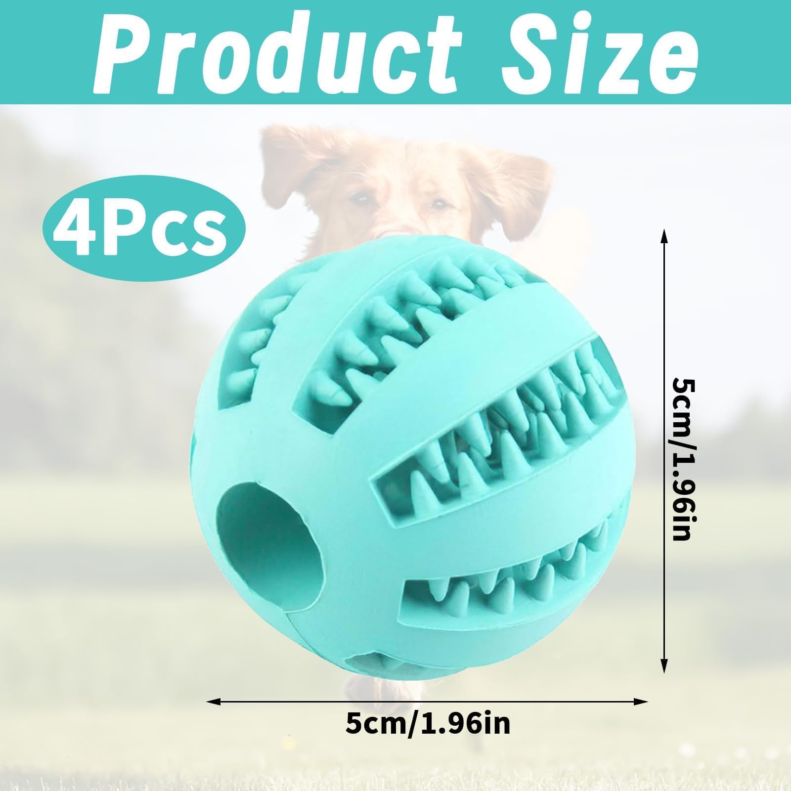 YSBCNK Dog Treat Ball Dispenser and Interactive Toy for Training Teeth Cleaning, and Slow Feeding, Blue - Image 2