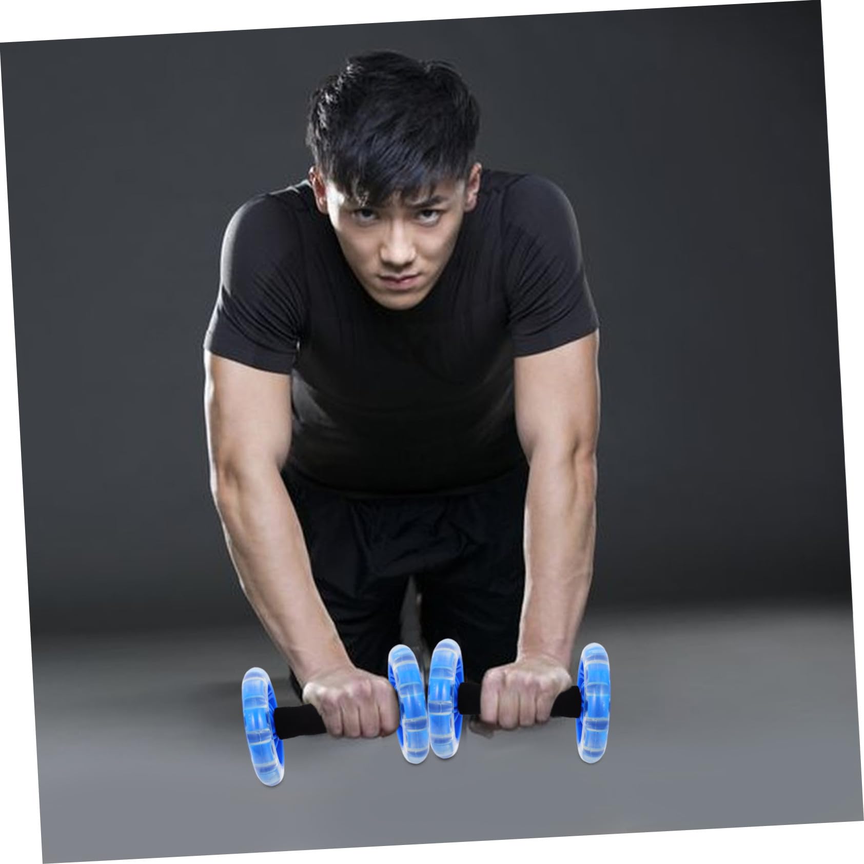 Abaodam Rodillo de Fitness Rueda de Fitness para Abdominales Ruedas Dobles, Agarre Antideslizante y Estabilidad Mejorada, Cómodo para Entrenamiento de Abdominales en Casa y Gimnasio