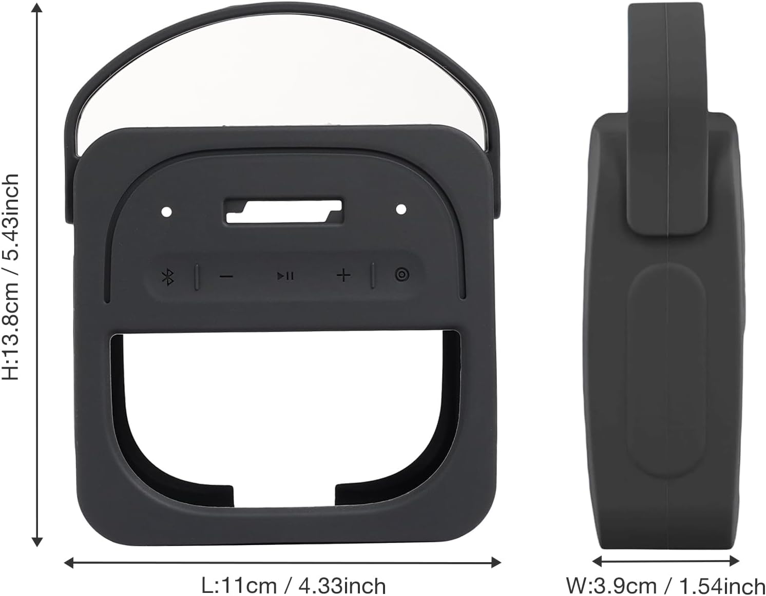 Silicone Cover Case Compatible with Bose New SoundLink Micro Portable Bluetooth Speaker (2nd Gen), Wireless Outdoor Speaker (Black) - Image 3