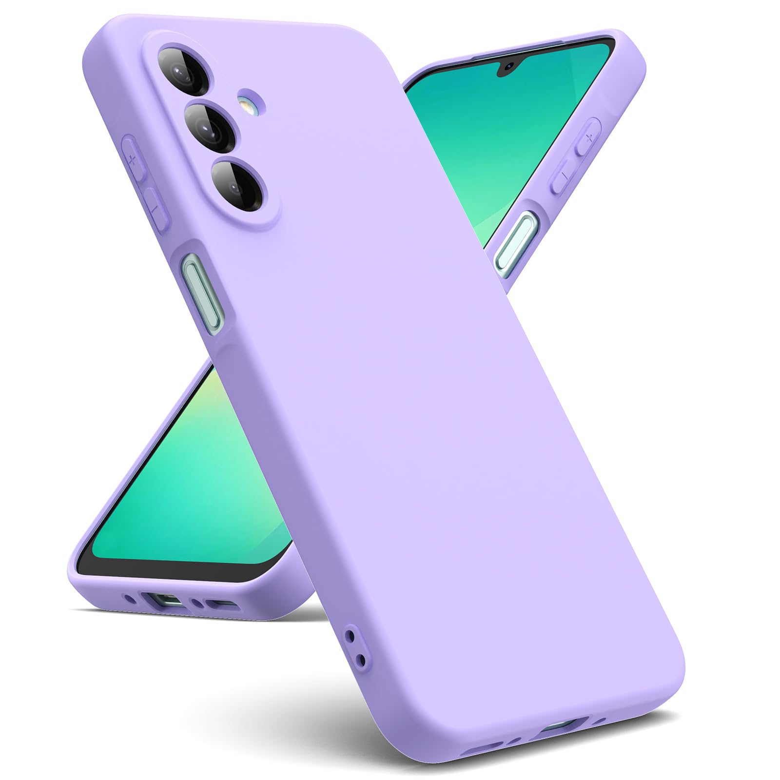 Oududianzi - Cover Compatibile con Samsung Galaxy A26 5G [Silicone Liquido] [Interno in Microfibra] Gomma Gel di Silicone Liquida Antiurto Custodia Cover A26 5G - Viola Chiaro