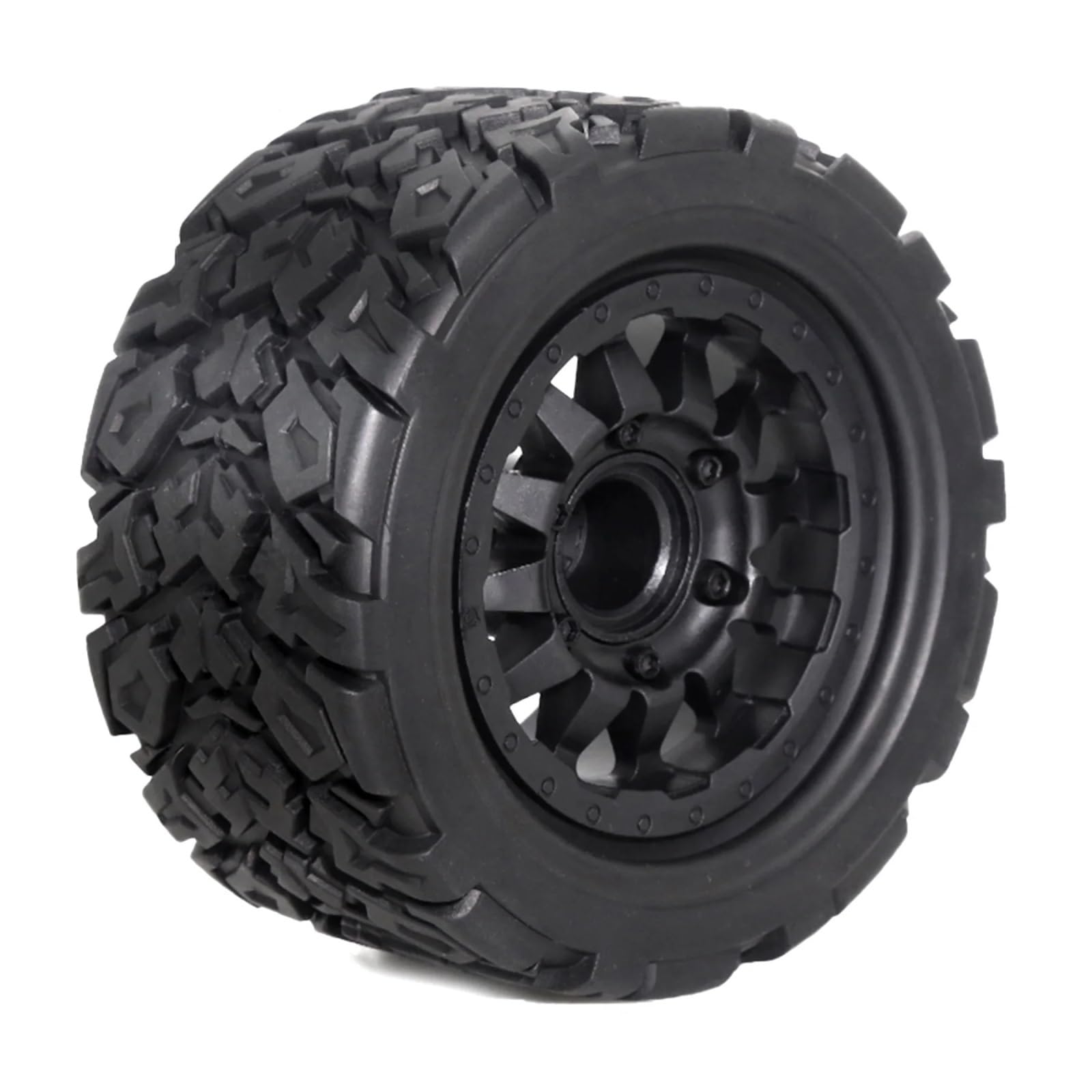 Per Traxxas Per Maxx Per Arrma Per Granite Per Kraton Per Outcast Per Tamiya Per Losi 1/10 4 Pezzi Mostro Stunt Truck Pneumatico Esagonale Ricambi Modellini RC