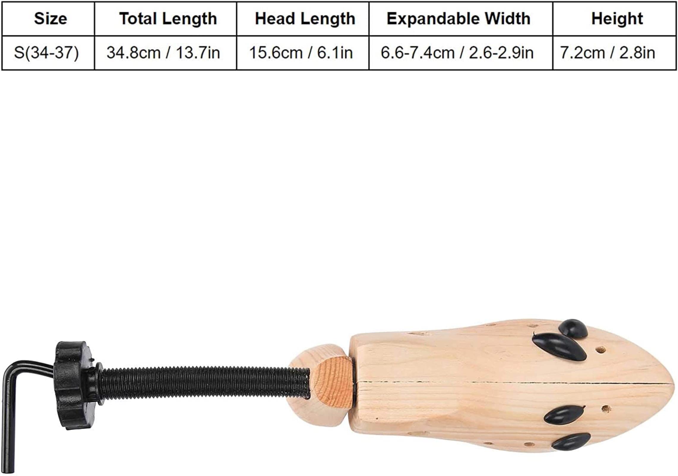 Barella per scarpe, comoda da usare Materiale in legno di pino Strumento di espansione per scarpe ecologiche Supporto per scarpe Barelle per stivali Albero per tacco alto per esterno(40 * 12 * 9c