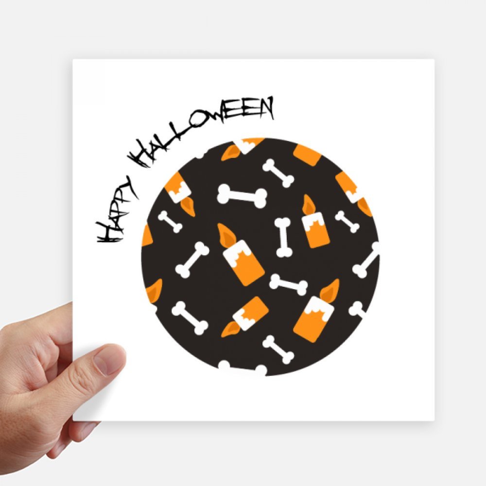 Autocollant carré Halloween 20 cm pour relooker une valise ou un mur facilement