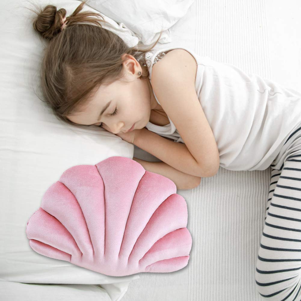 Eogrokerr Seashell vormige kussen, fluweel gezellig, massief kussen