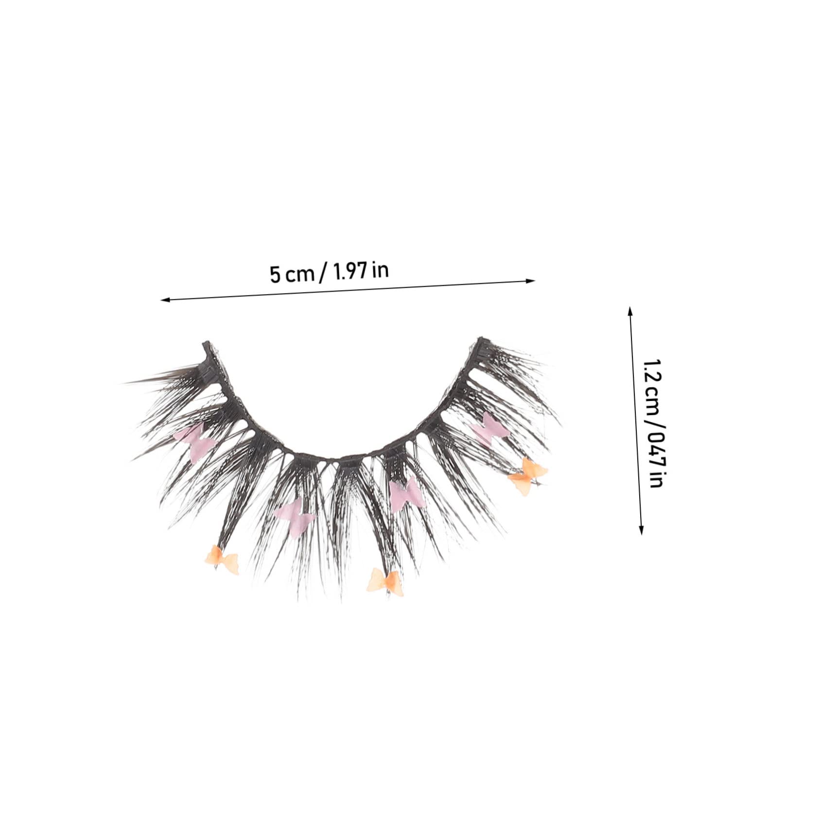 FOMIYES 16 Paia ciglia finte con paillettes ciglia nere riutilizzabili ciglia finte segmentate fake lashes false lashes ciglia cosplay ciglia colorate ciglio estendere fibra chimica