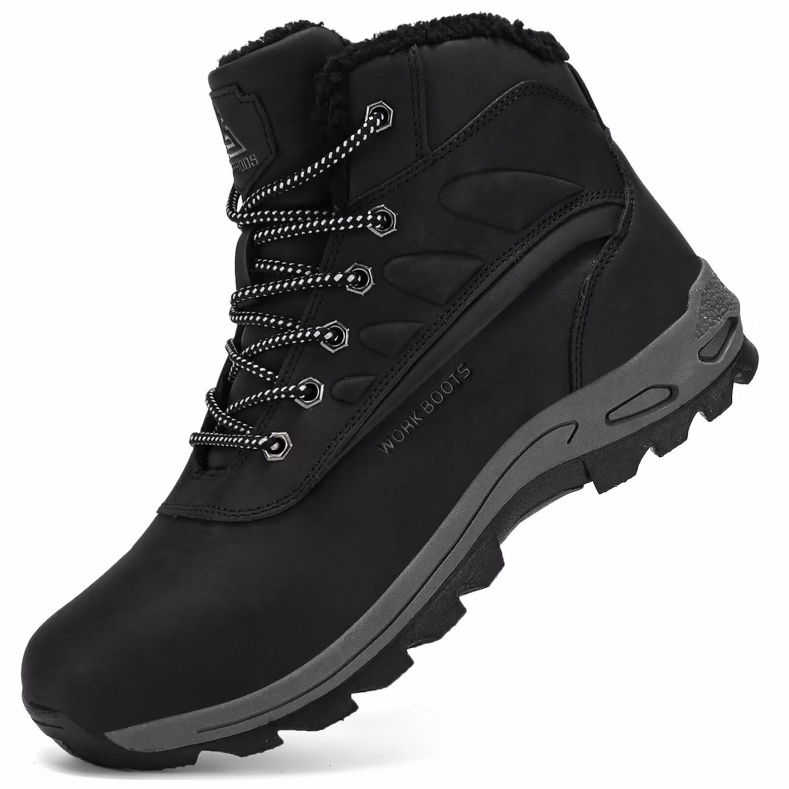 CYKYGGO Stivali Invernali Uomo Caldo Scarpe da Neve Caldo Impermeabile Antiscivolo Scarponcino Trekking