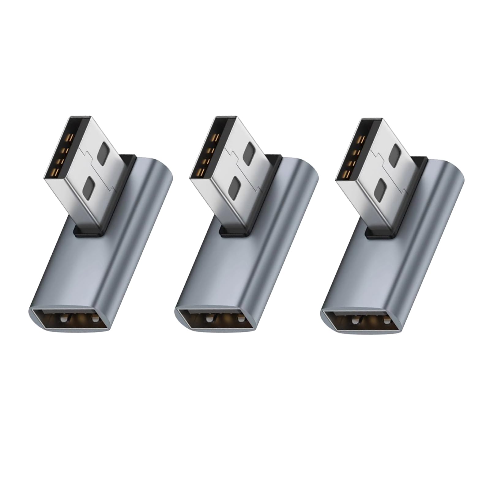 USB 3.1 Gen2 アダプタ L字型 3個セット Suptopwxm USB L字 USB L型 タイプA オス メス 10Gbps 高速データ伝送アダプタ USB Type A L字型変換アダプタ 方向変換 小型 軽量