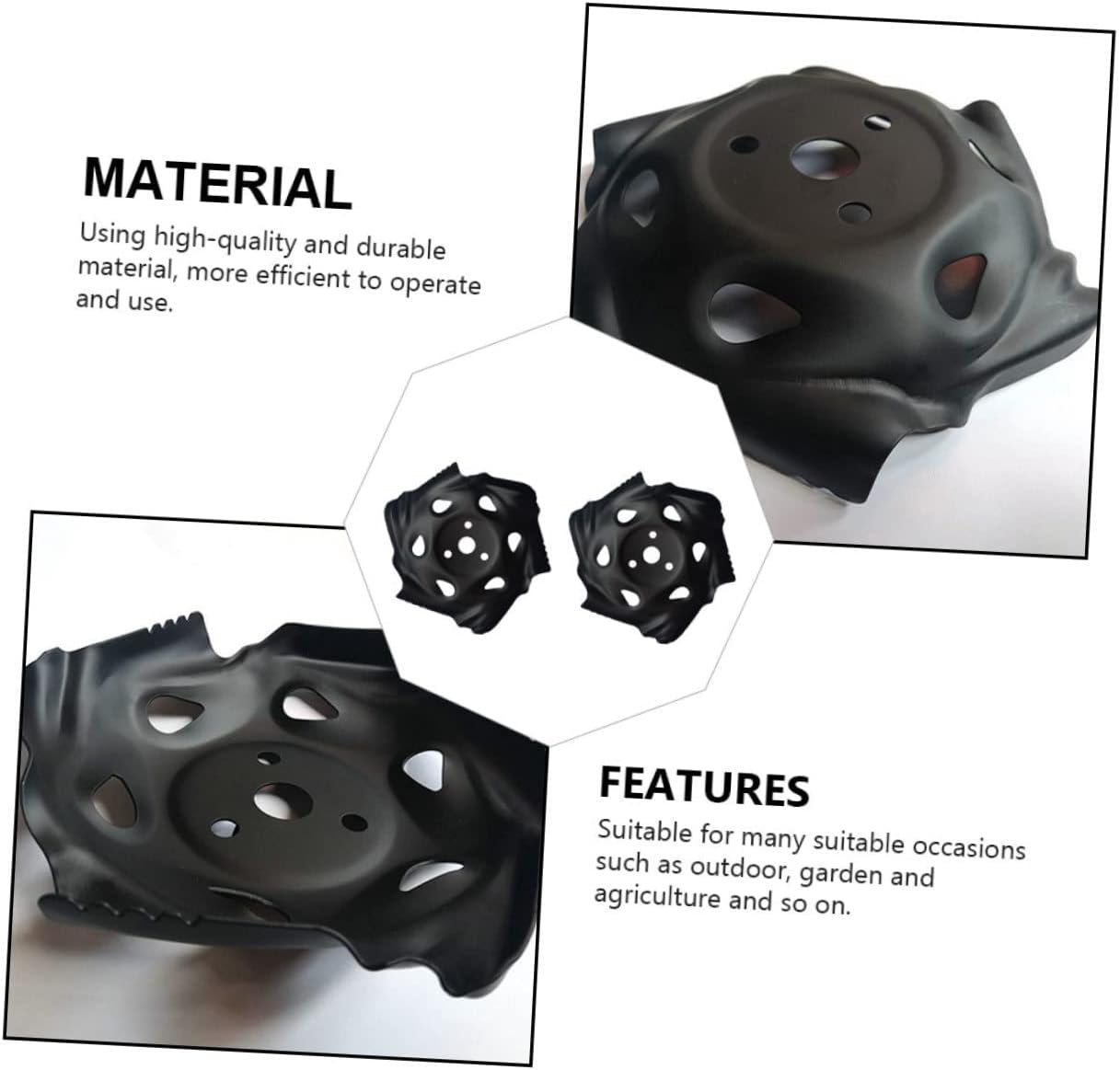 MERRYHAPY 2pcs Lawn Mower Trimmer Head Garden Weeder Blades Edger Blades for Lawn Mower Grass Cutting Machine Parts and Sharp