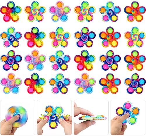 wellvo 24 Pack Christmas Party Favors Return Gifts for Kids Birthday Gifts Kids Party Favors Goodie Bags Stuffers Classroom Prizes for Students Pop Party Favor Fidget Toys Christmas Stocking Stuffers thumbnail