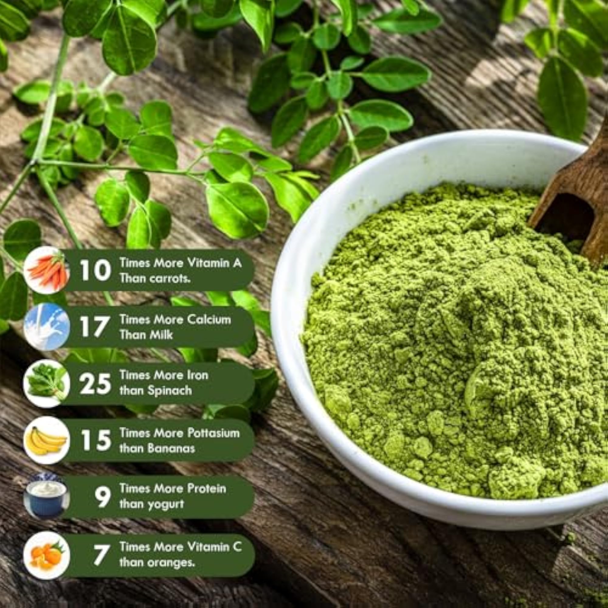 Herb Essential Moringa Leaf Powder, Healthy Superfood