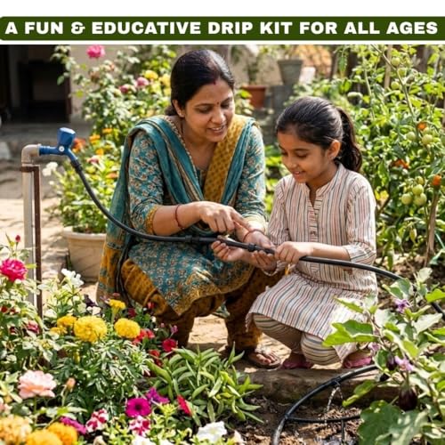 Image of Premier Pipes Drip Kit - Specially engineered for Vegetable Grow Bags |25 Plant Kit |Home Garden | Terrace Garden | Farming & Agriculture | DIY micro-irrigation Kit | semi-automatic