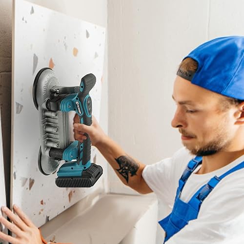 Miniatura 3 de Máquina de vibración de herramienta de instalación de azulejos, vibrador de doble ventosa, nivelación de baldosas de mano, 12000 mAh, 24000 rmin, 6