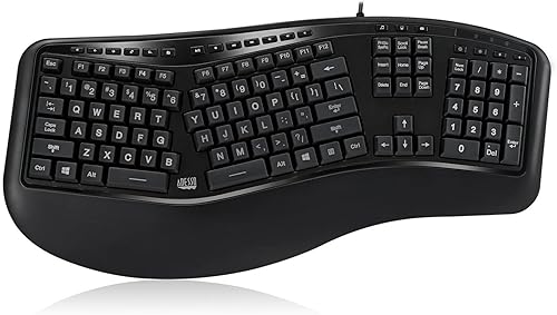Miniatura 4 de Adesso Tru-Form 150 AKB-150EB - Teclado ergonómico USB iluminado de 3 colores
