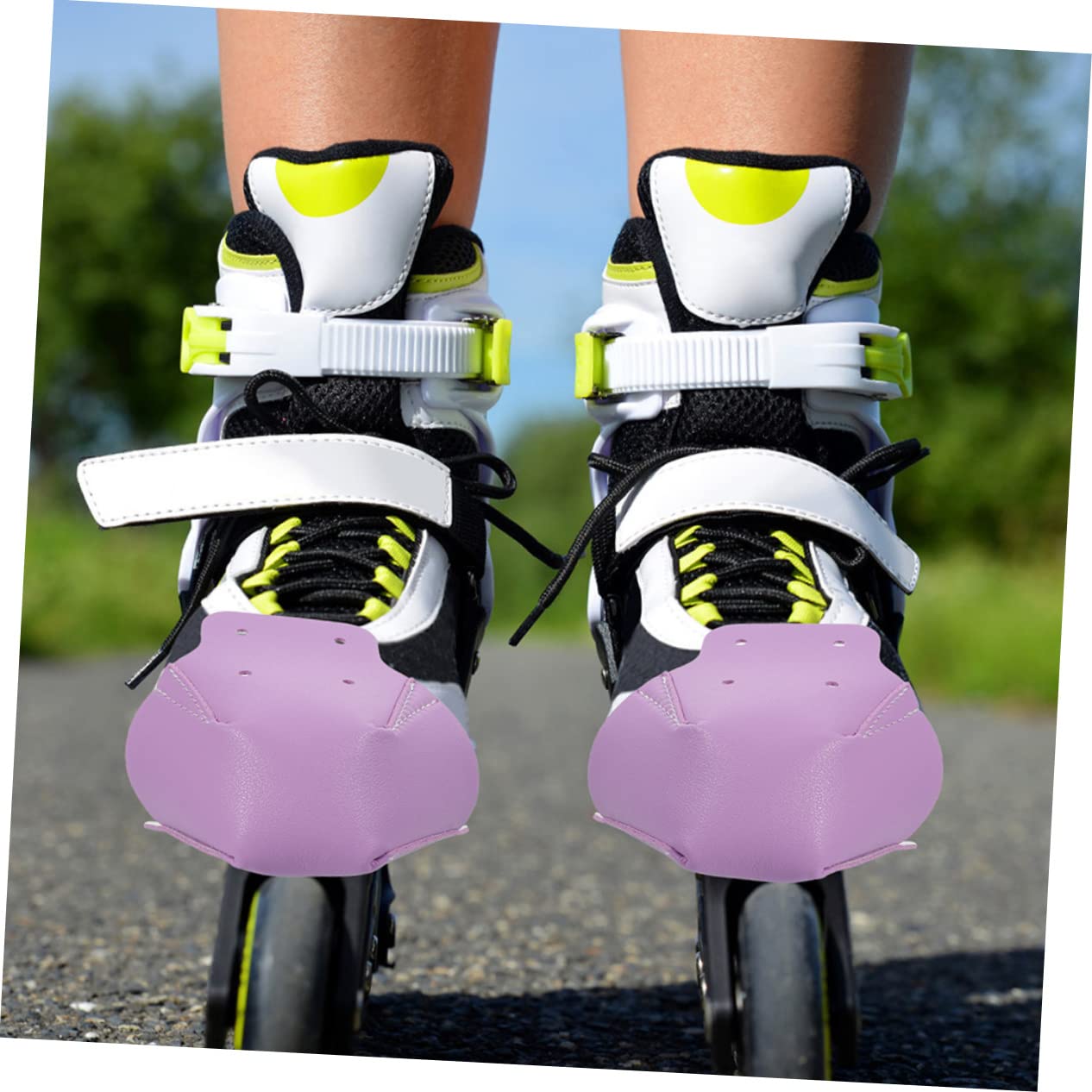 BESPORTBLE Skate-Stiefel Knöchelpolster Zehenschutz Für Rollschuhe Zehenpolster Rollschuh-Zehenschutz Skate-socken Gel-knöchelmanschette Tuff-zehe Beschützer Leder Violett